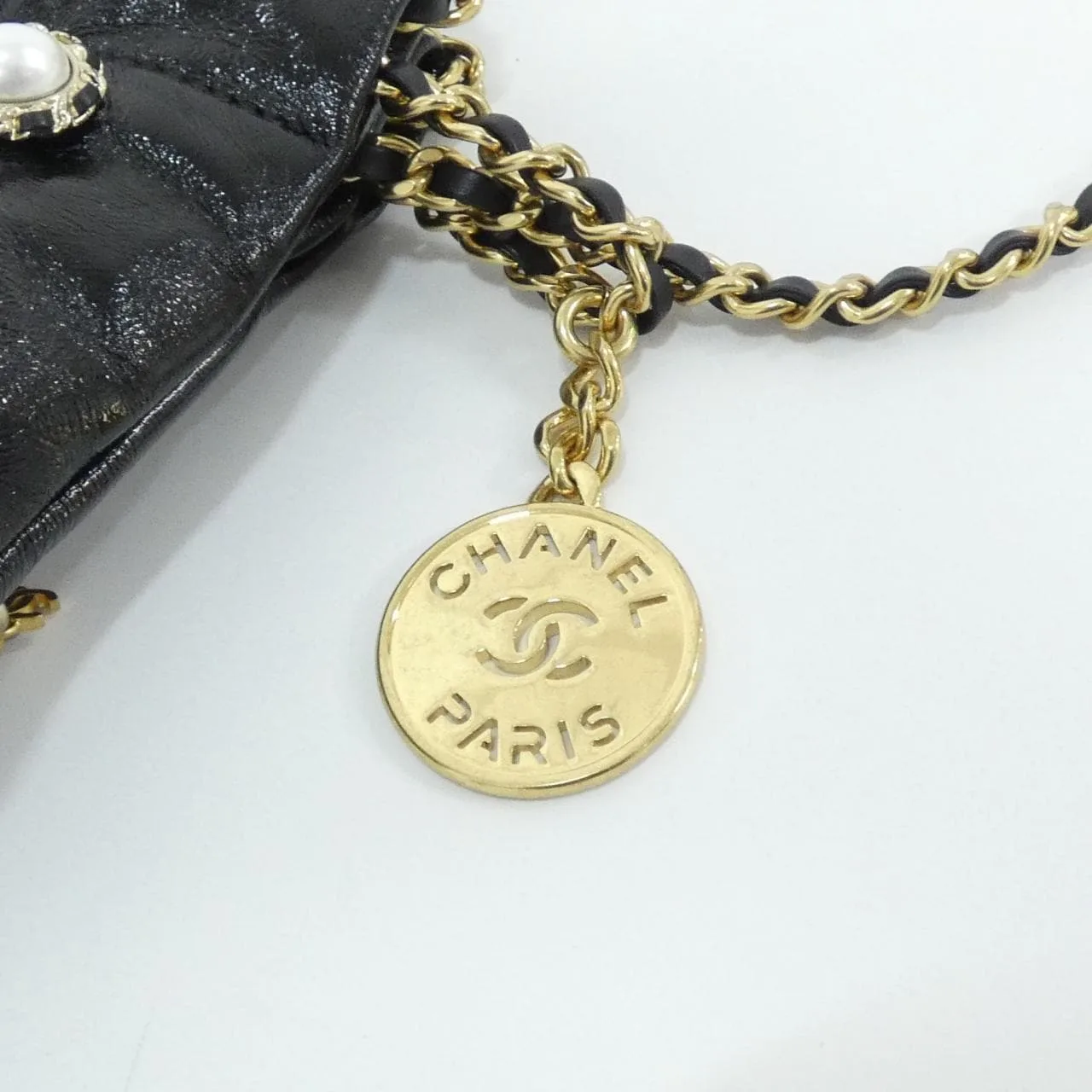 CHANEL Chanel 22 AS3980 Handbag Lambskin Black Lambskin Rank A - Thumbnail 5