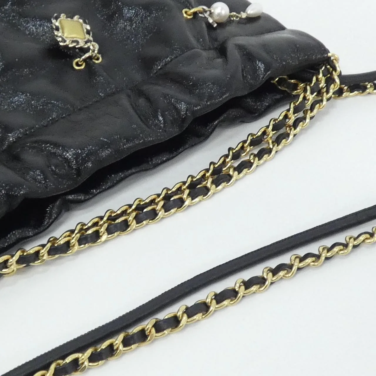 CHANEL Chanel 22 AS3980 Handbag Lambskin Black Lambskin Rank A - Thumbnail 6