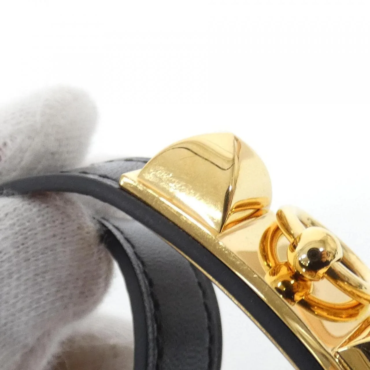 HERMES 064644CC Accessories Swift 黑色 Swift 皮 中古品A - 縮圖 4