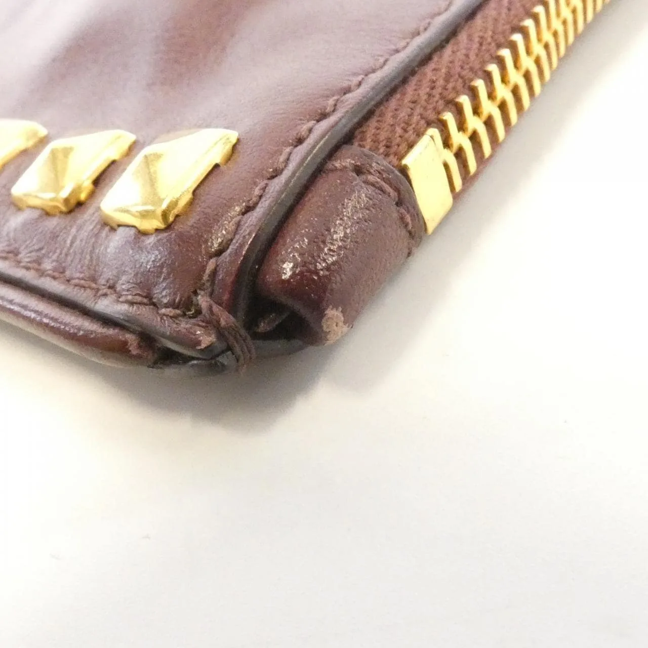 MIU MIU RPO373 Handbag Bordeaux Rank A - Thumbnail 5