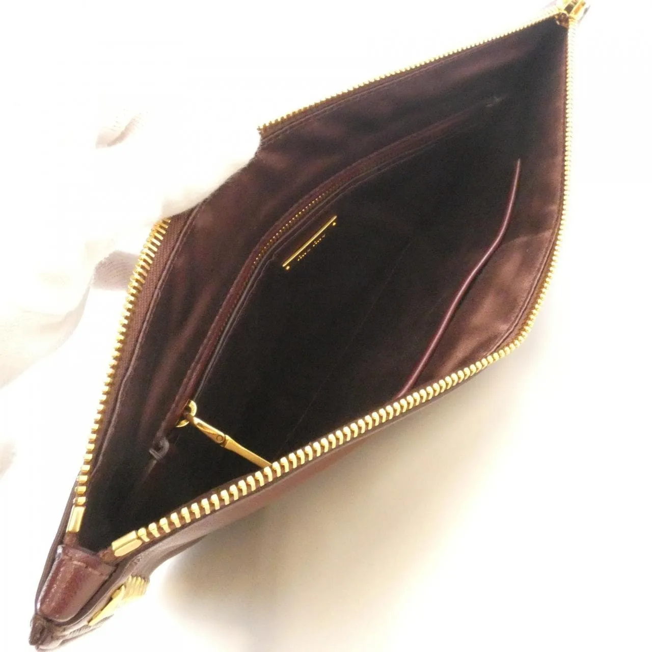 MIU MIU RPO373 Handbag Bordeaux Rank A - Thumbnail 6