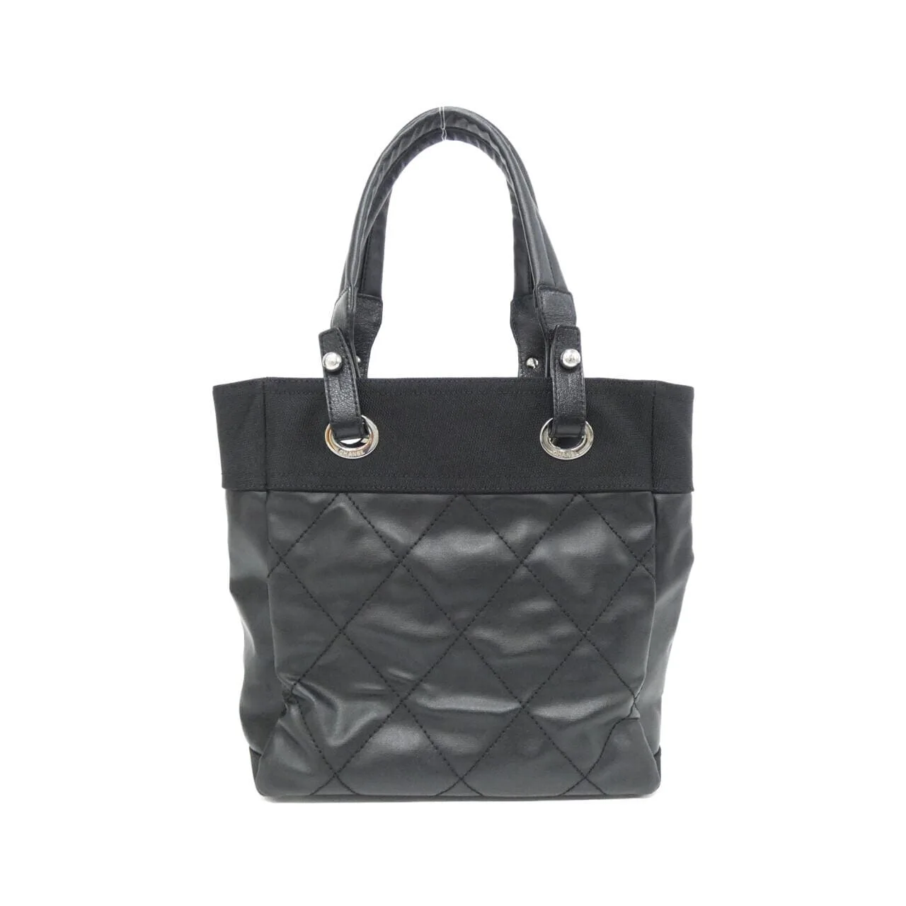 CHANEL 34208 Handbag Canvas Black Canvas Rank A - Thumbnail 2