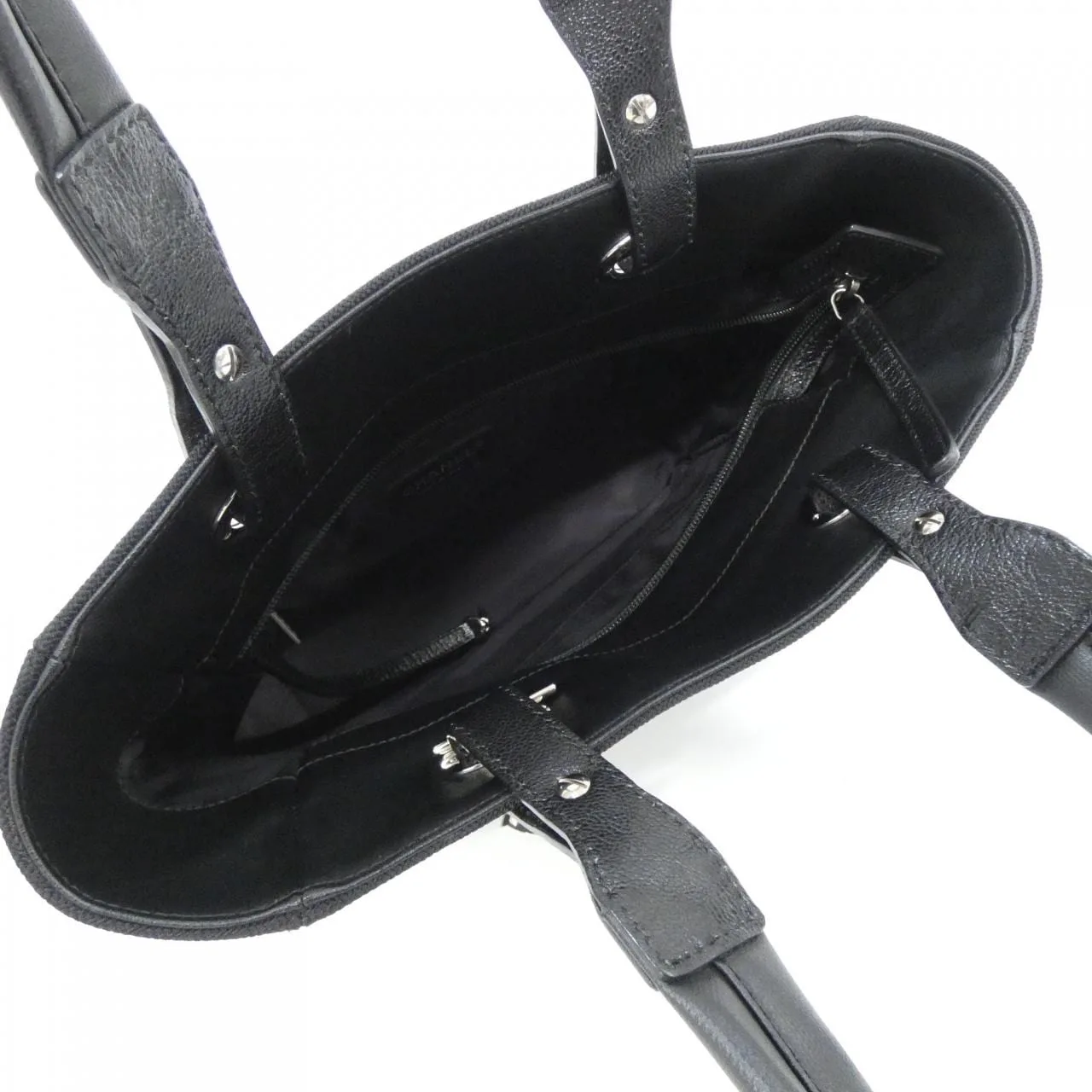 CHANEL 34208 Handbag Canvas Black Canvas Rank A - Thumbnail 7