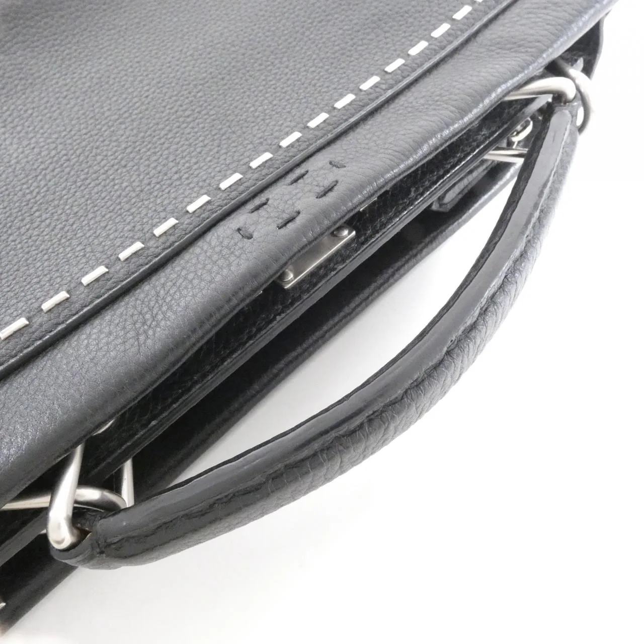 FENDI Peekaboo 7VA422 74D Handbag Black Rank A - Thumbnail 5