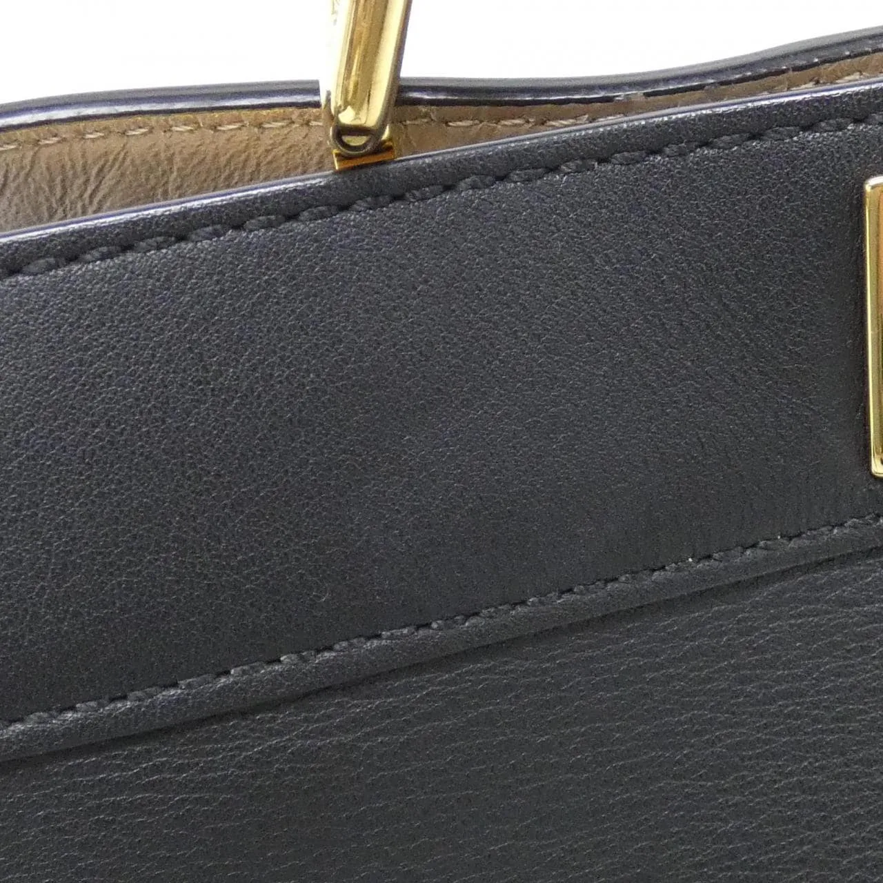 FENDI Peekaboo 8BN327 AFL0 Handbag Black - Thumbnail 3