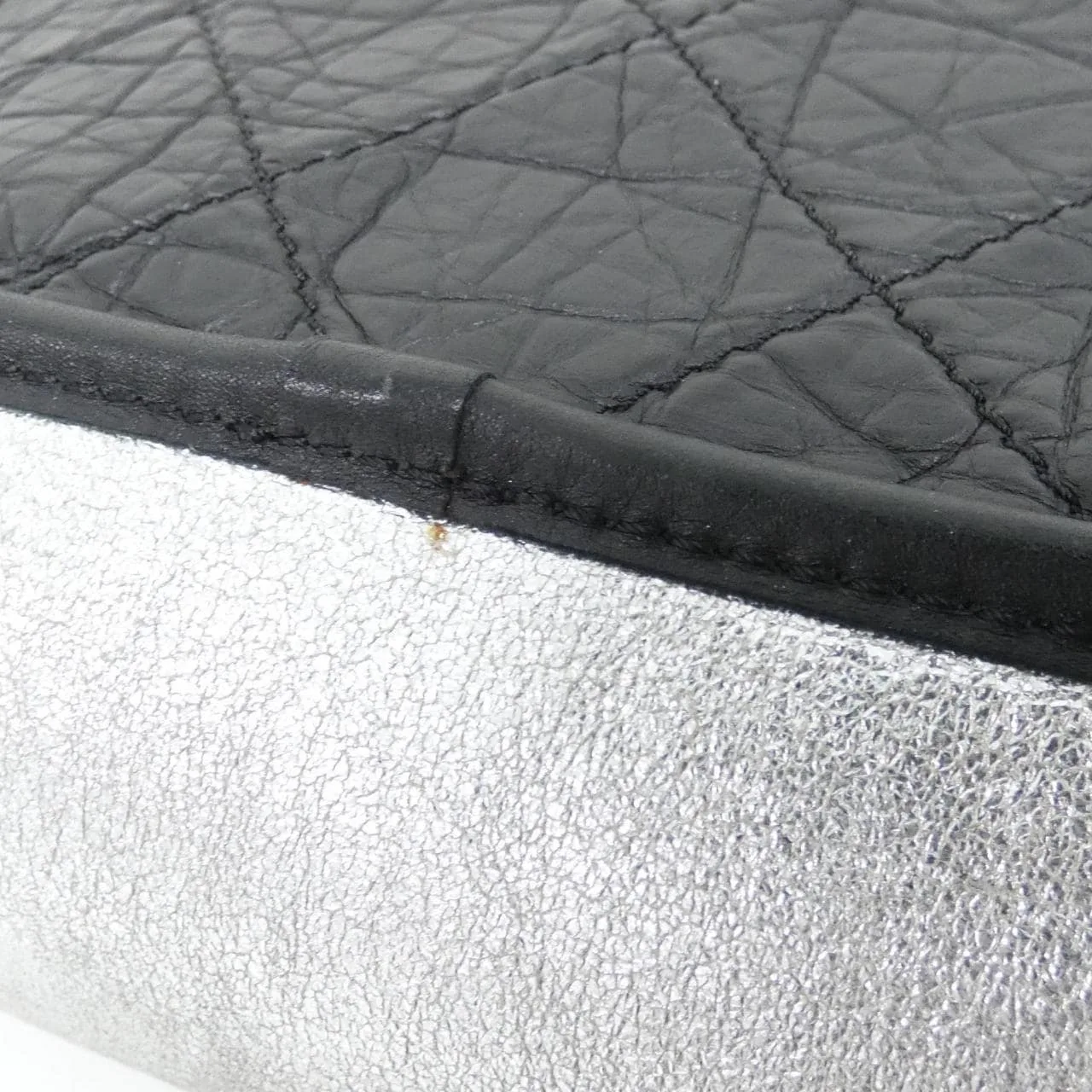 CHANEL Handbag Tweed Black Tweed Rank B - Thumbnail 4