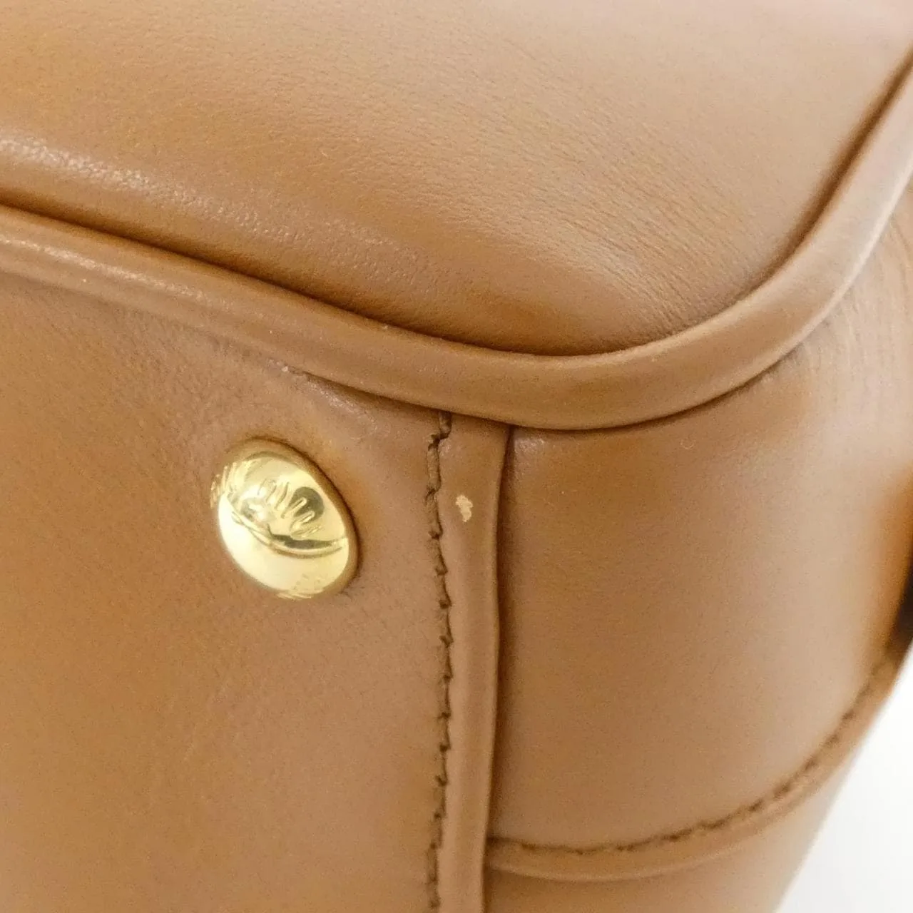 MIU MIU 5BB142 Handbag Cognac 中古品A - 縮圖 3