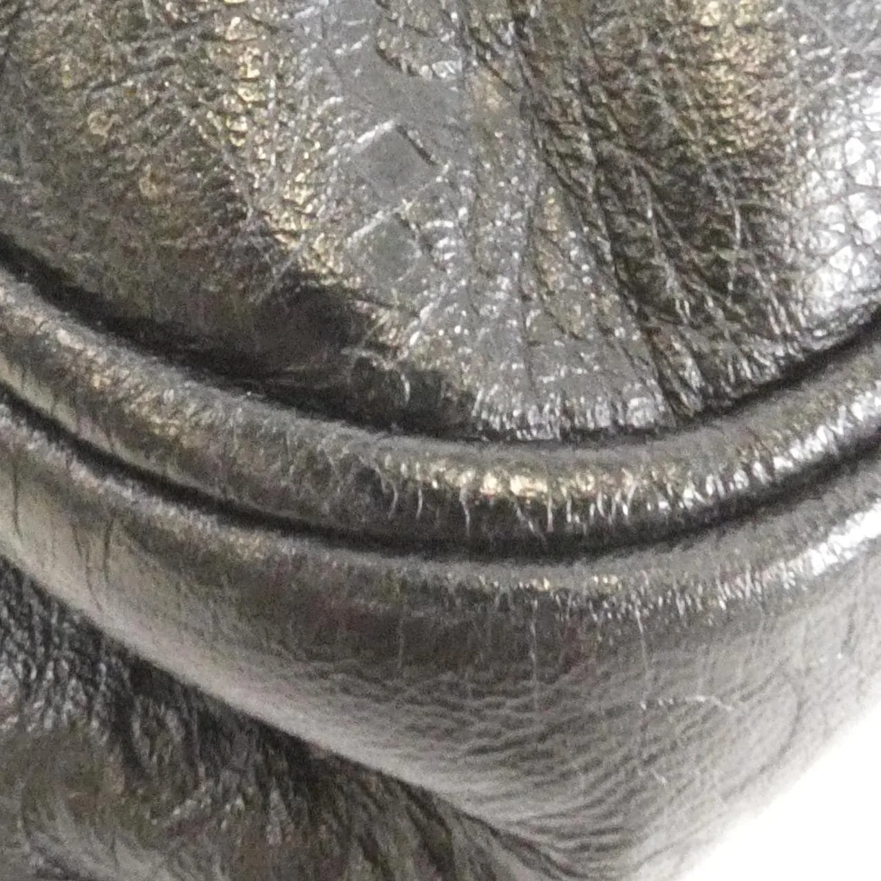 GUCCI 201480 BNX1G Handbag Leather Black Leather Rank A - Thumbnail 4