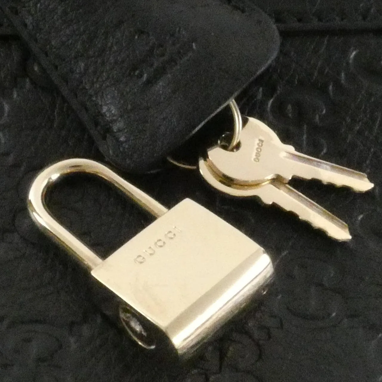 GUCCI 201480 BNX1G Handbag Leather Black Leather Rank A - Thumbnail 6