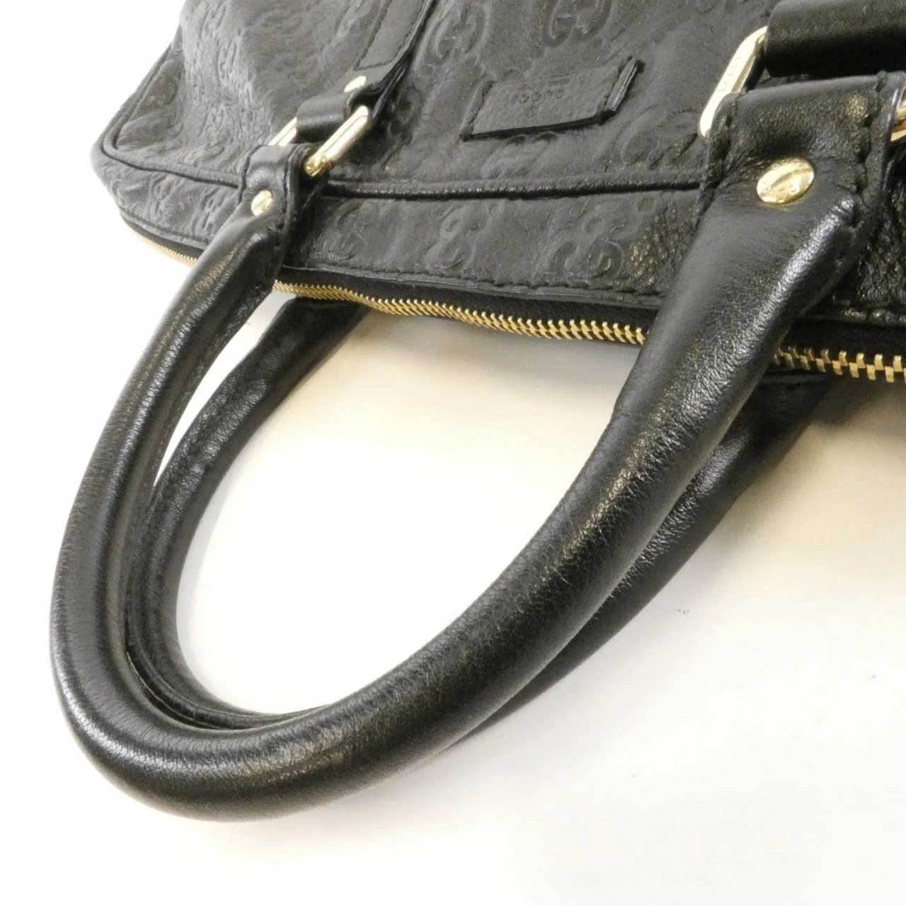 GUCCI 201480 BNX1G Handbag Leather Black Leather Rank A - Thumbnail 7