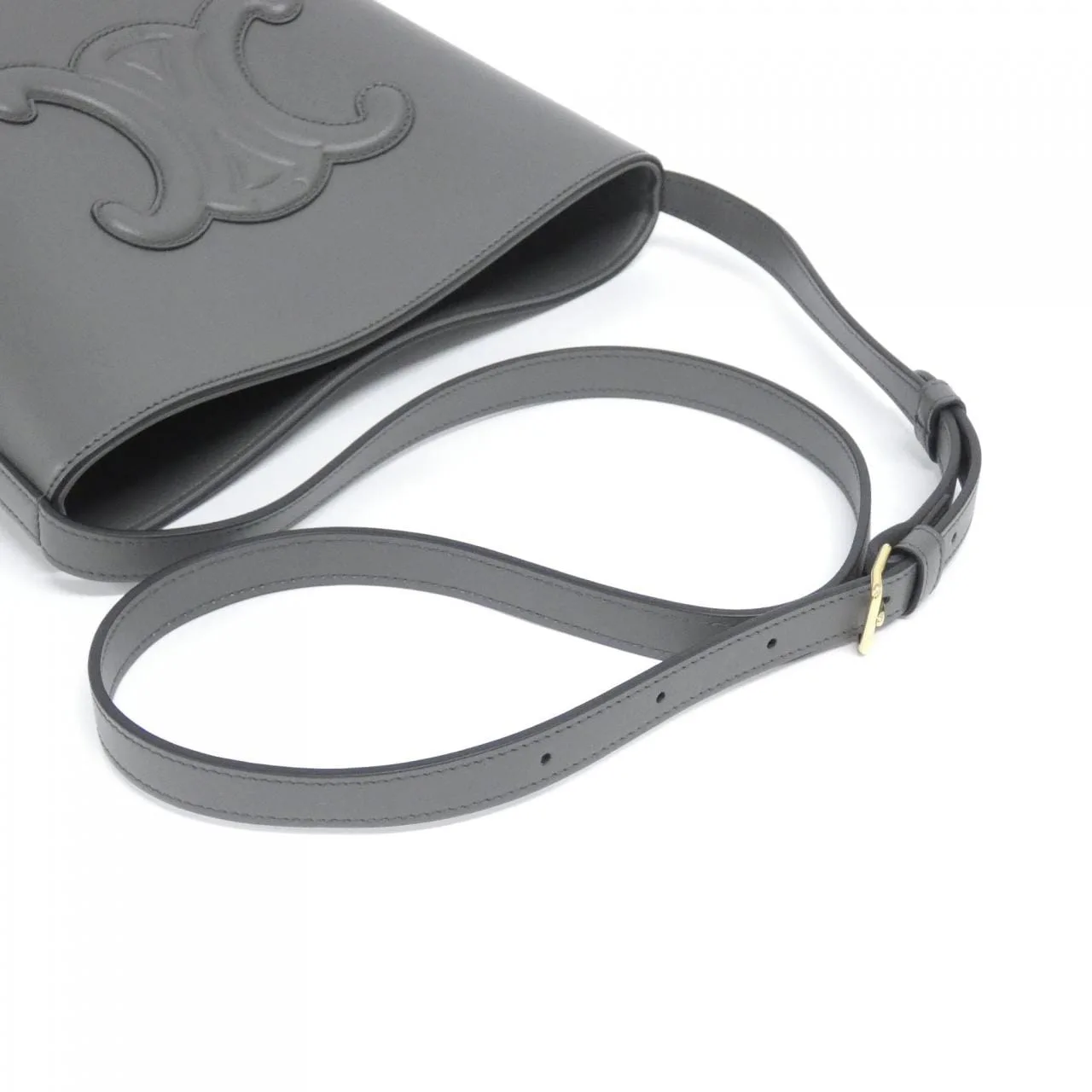 CELINE Triomphe 198243DU3 Shoulder 黑色 中古品A - 縮圖 5