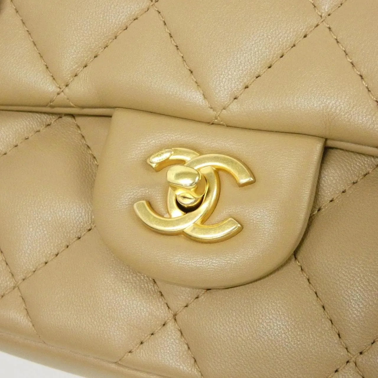 CHANEL Chanel 22 AS3456 Shoulder Lambskin Beige Lambskin Rank A - Thumbnail 4