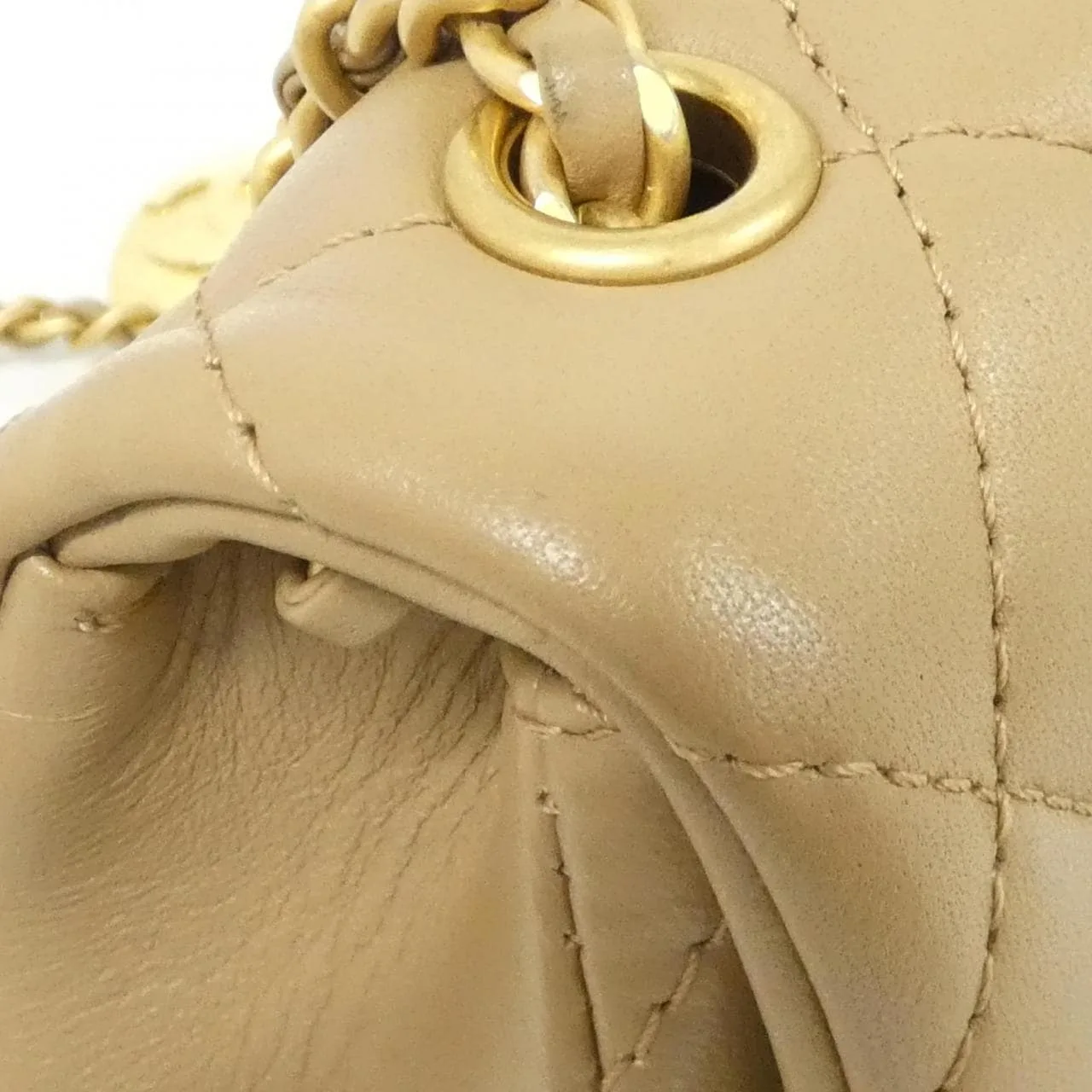 CHANEL Chanel 22 AS3456 Shoulder Lambskin Beige Lambskin Rank A - Thumbnail 5