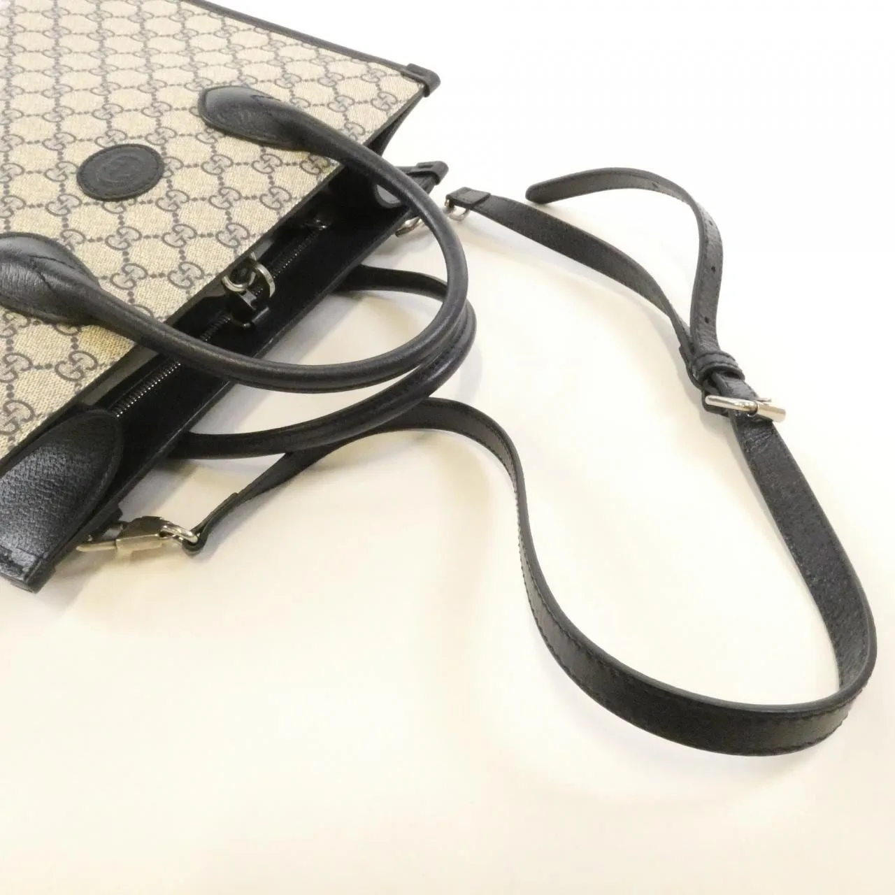 GUCCI 659983 K9GSN Handbag Canvas 米色 帆布 中古品B - 縮圖 5