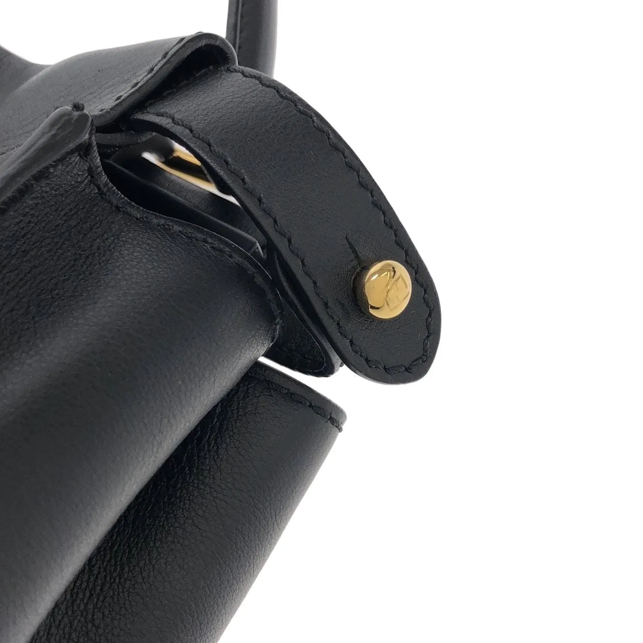 FENDI Peekaboo 8BN290 3ZN Handbag Black Rank B - Thumbnail 5