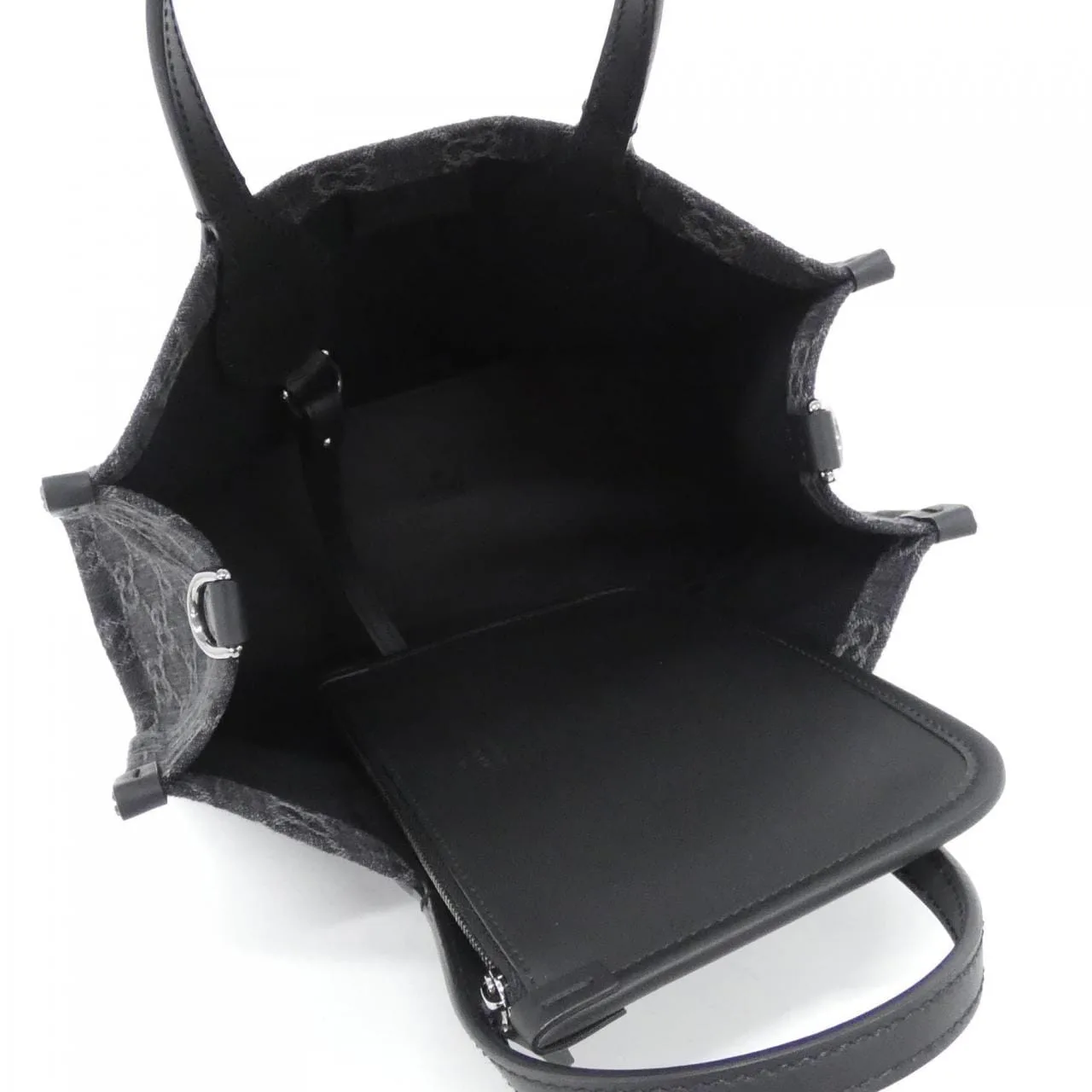 GUCCI 772183 FAC2F Handbag Denim Black Denim Rank A - Thumbnail 6