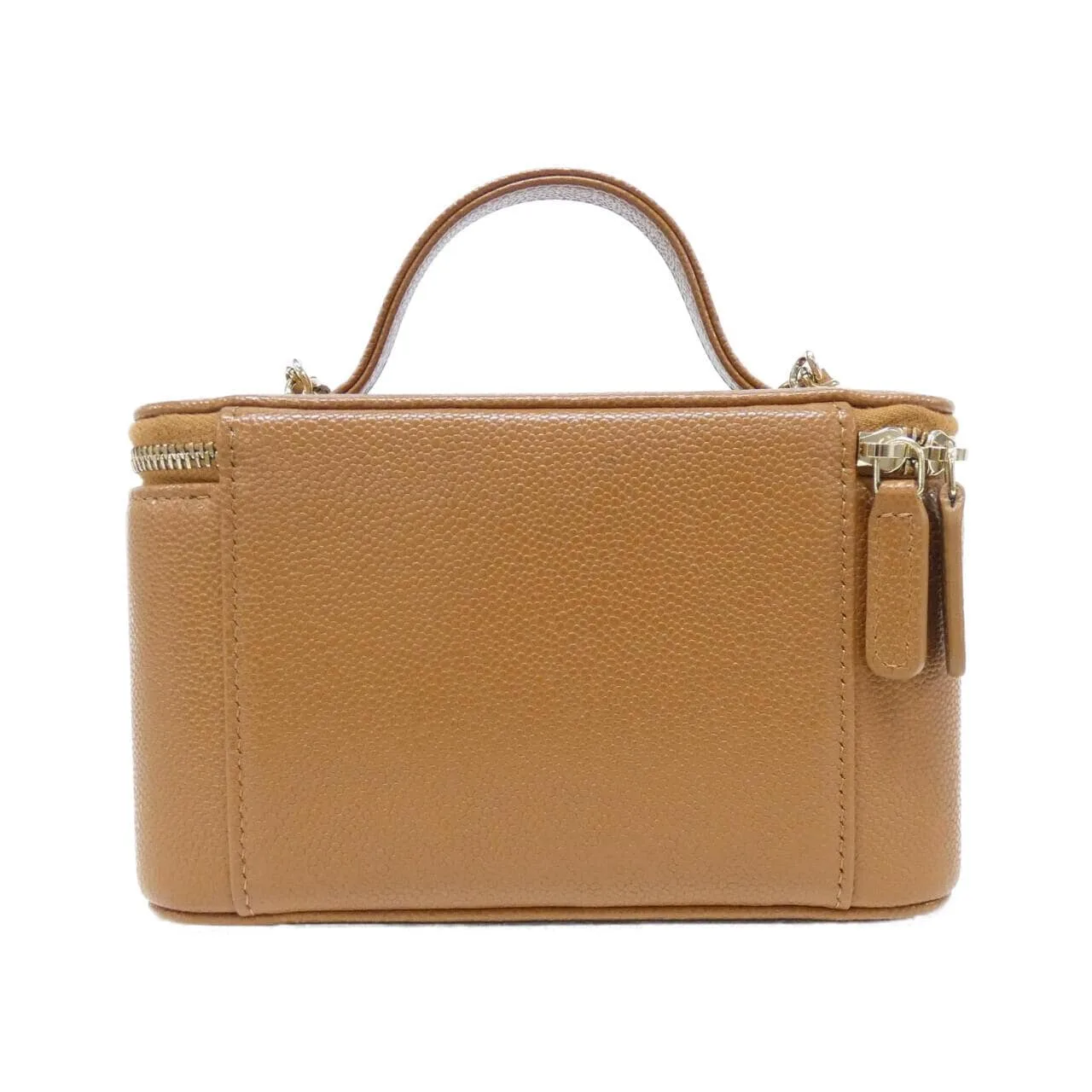 CHANEL Timeless Classic AP2912 Handbag Grained Calfskin Brown Grained Calfskin Rank A - Thumbnail 2