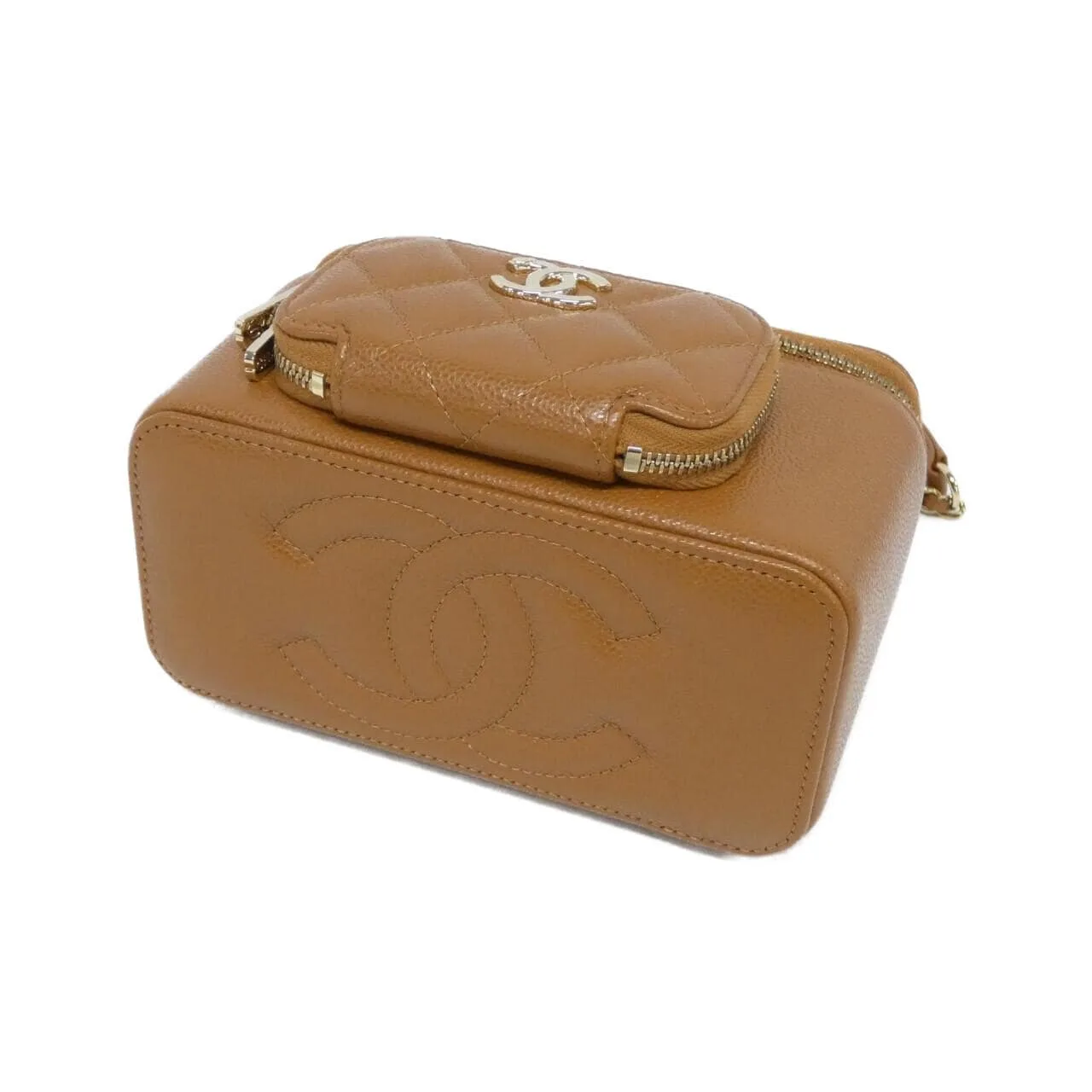 CHANEL Timeless Classic AP2912 Handbag Grained Calfskin Brown Grained Calfskin Rank A - Thumbnail 3