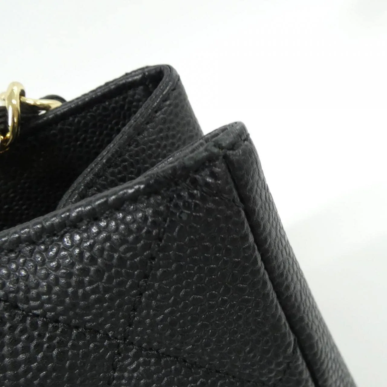 CHANEL 50995 Shoulder Grained Calfskin 黑色 荔枝紋牛皮 中古品A - 縮圖 4