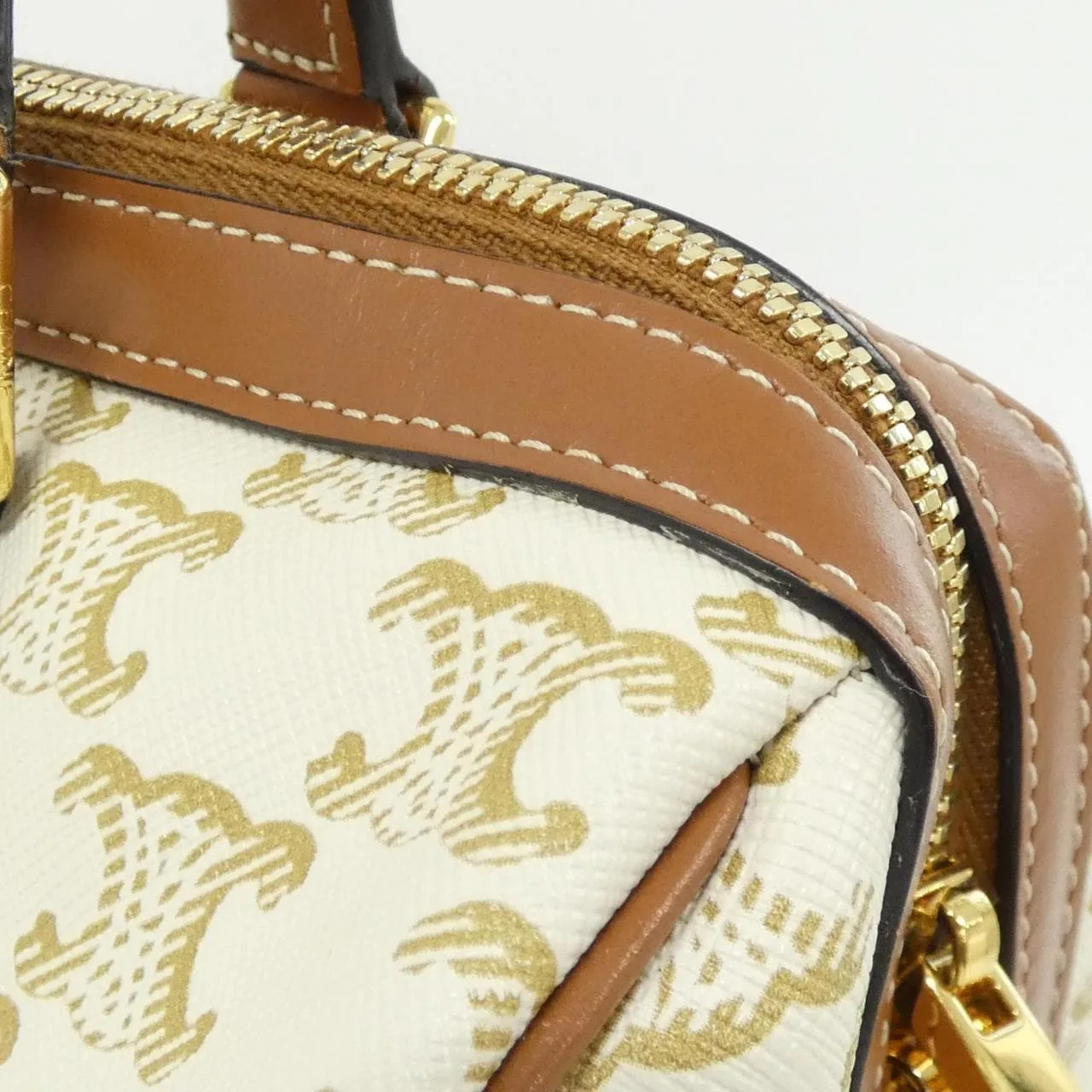 CELINE Cabas 190372CAS Boston Canvas 黑色 帆布 中古品A - 縮圖 5