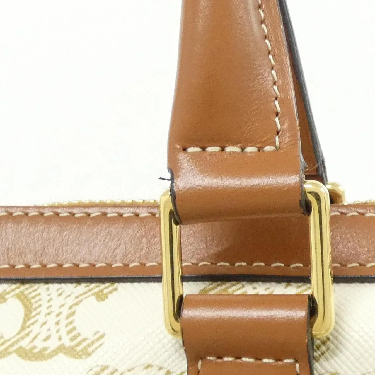 CELINE Cabas 190372CAS Boston Canvas 黑色 帆布 中古品A - 縮圖 8