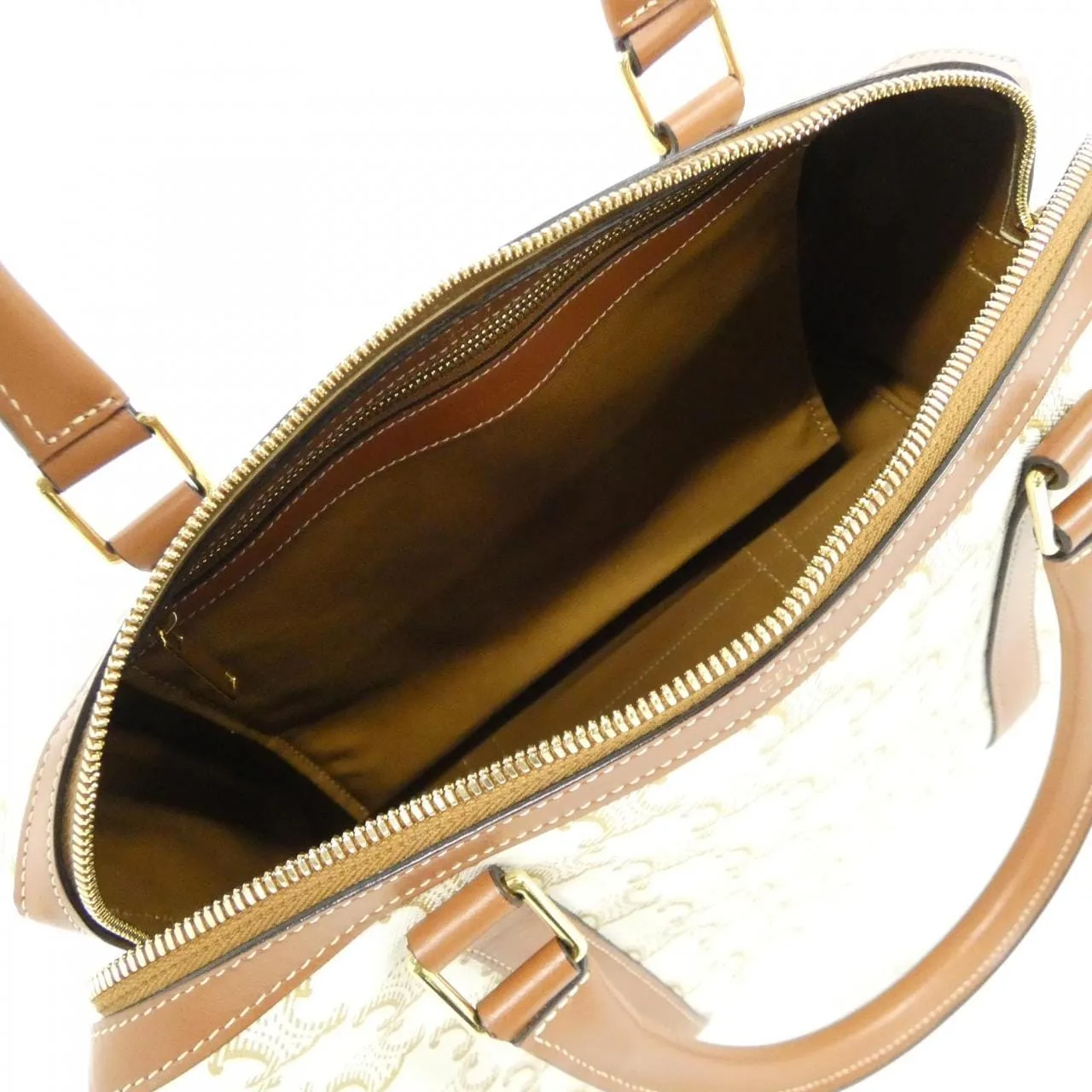 CELINE Cabas 190372CAS Boston Canvas 黑色 帆布 中古品A - 縮圖 10