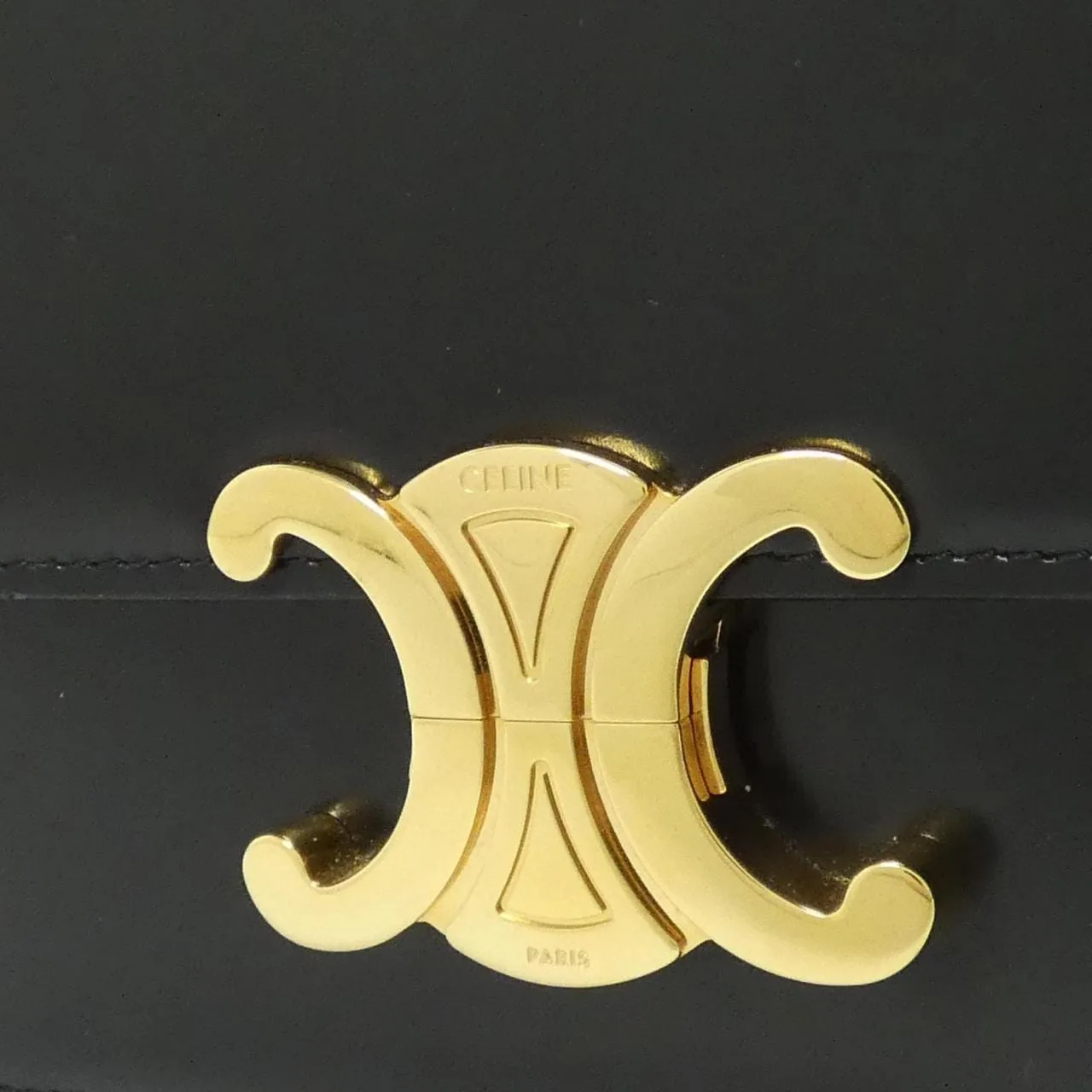 CELINE Triomphe 188423BF4 Shoulder Black Rank A - Thumbnail 4