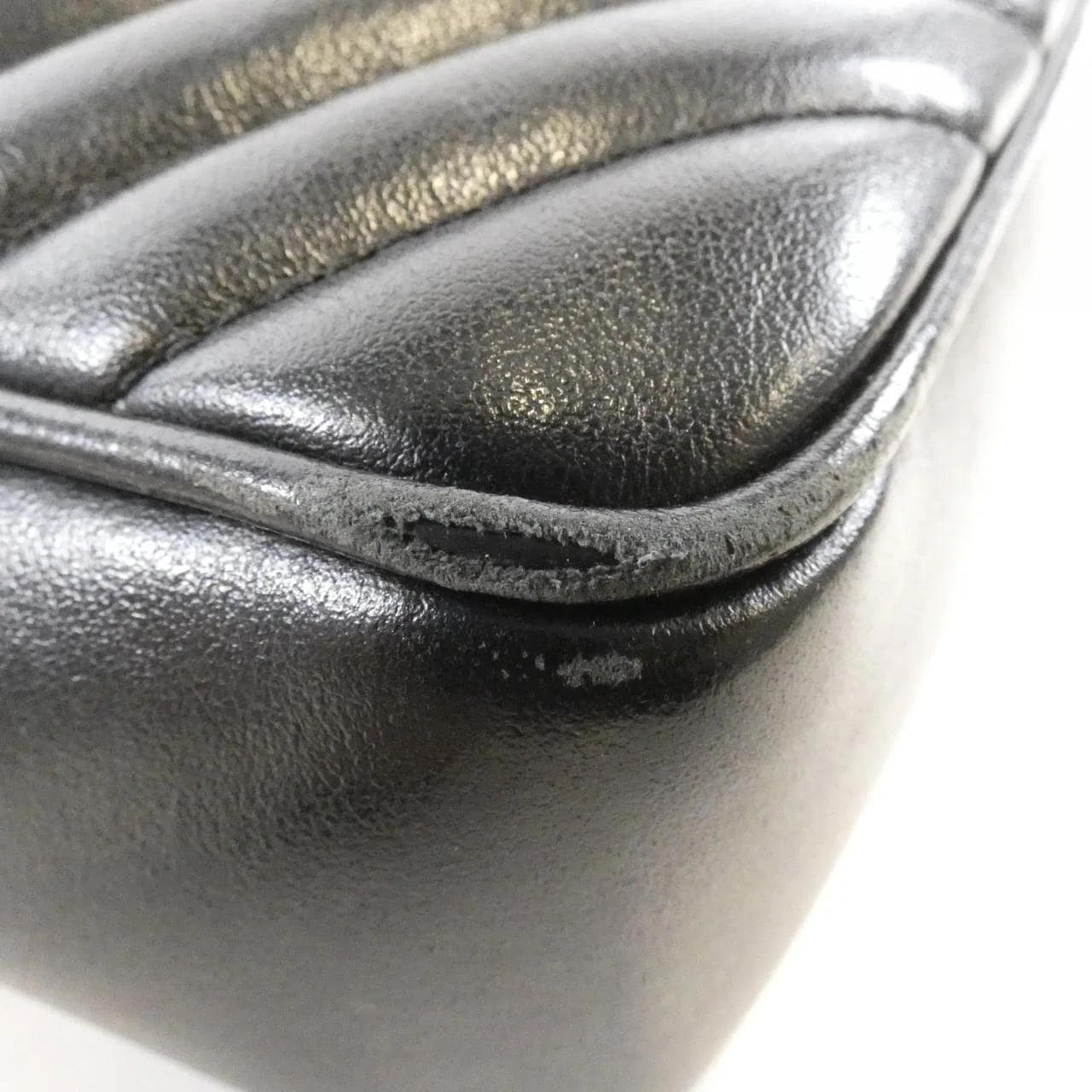 SAINT LAURENT 574494 DV707 肩背包 黑色 中古品B - 縮圖 3