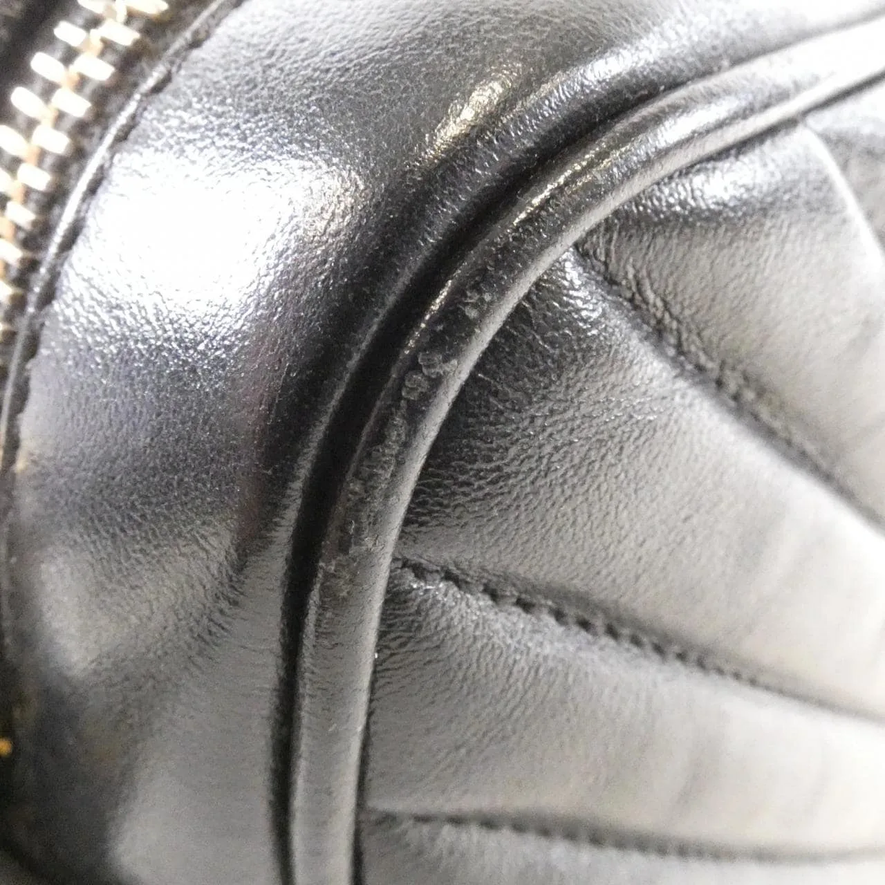 SAINT LAURENT 574494 DV707 肩背包 黑色 中古品B - 縮圖 4