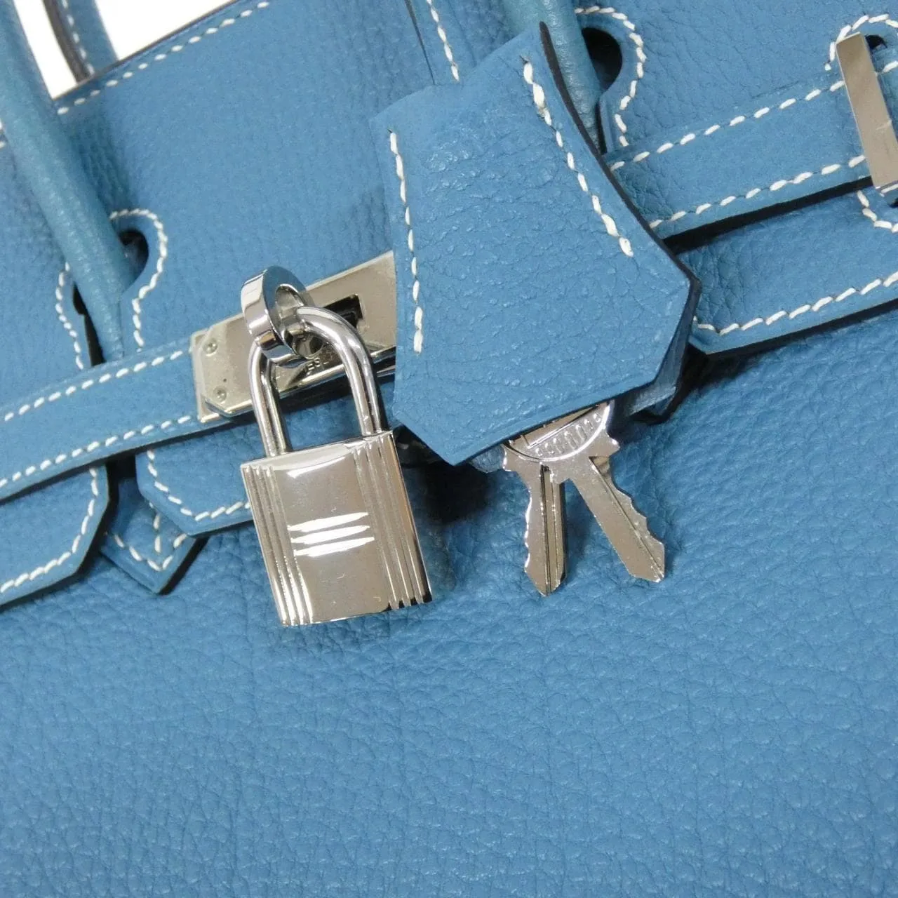HERMES Birkin 041344CK Handbag Togo 藍色 Togo 牛皮 中古品A - 縮圖 4