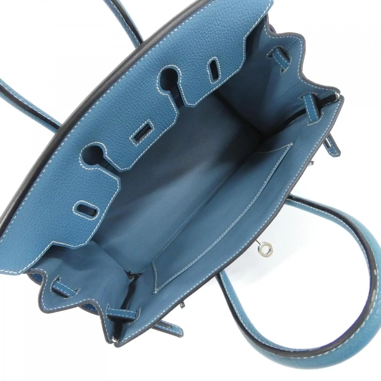 HERMES Birkin 041344CK Handbag Togo 藍色 Togo 牛皮 中古品A - 縮圖 8