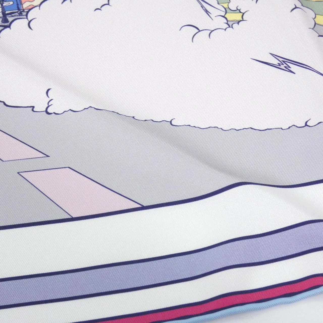 HERMES 903463S Scarf White Rank A - Thumbnail 4