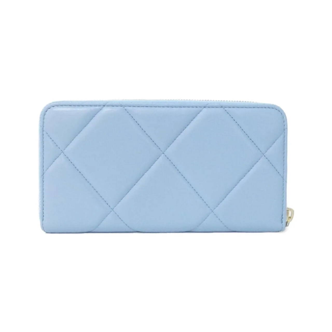CHANEL Chanel 19 AP1063 Wallet Lambskin 藍色 羊皮 中古品A - 縮圖 2