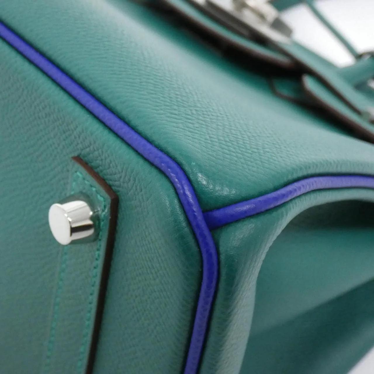 HERMES Handbag Epsom Blue Epsom Leather - Thumbnail 3