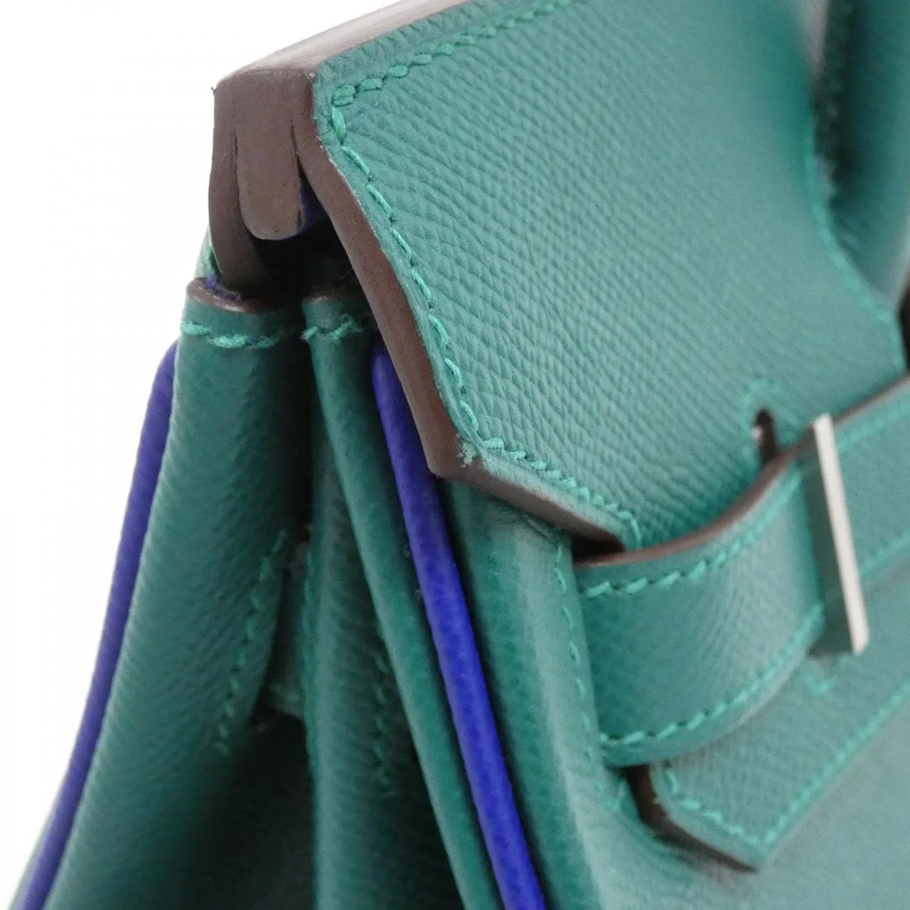 HERMES Handbag Epsom Blue Epsom Leather - Thumbnail 4