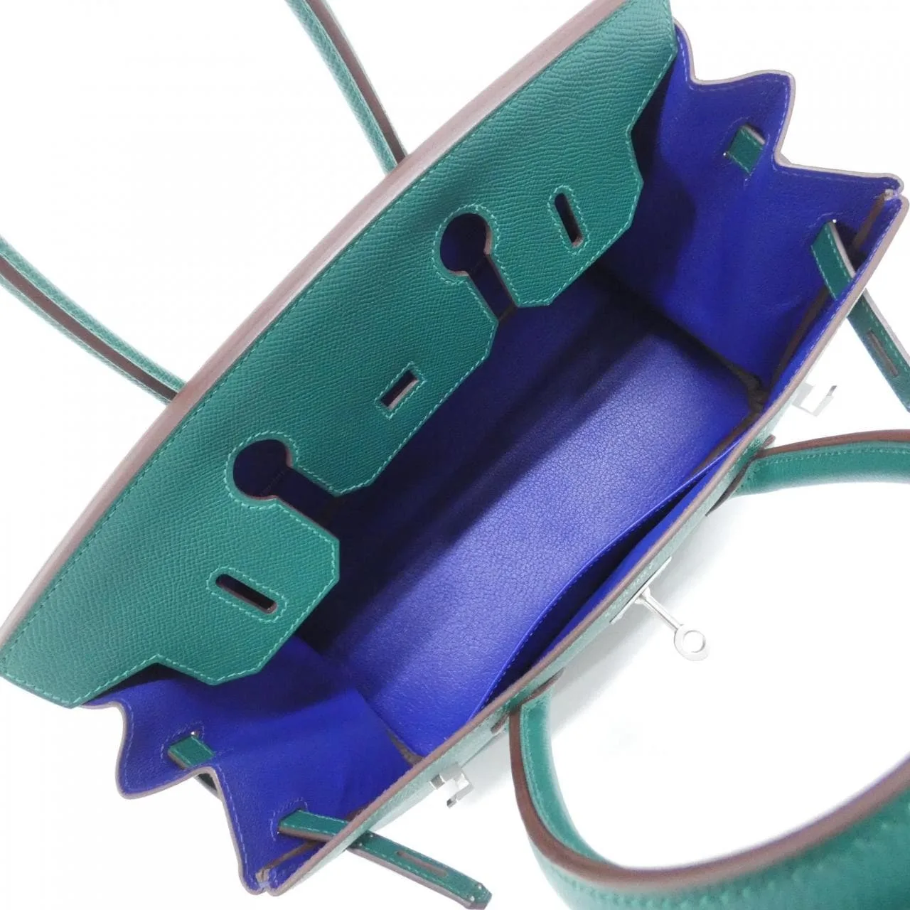 HERMES Handbag Epsom Blue Epsom Leather - Thumbnail 8