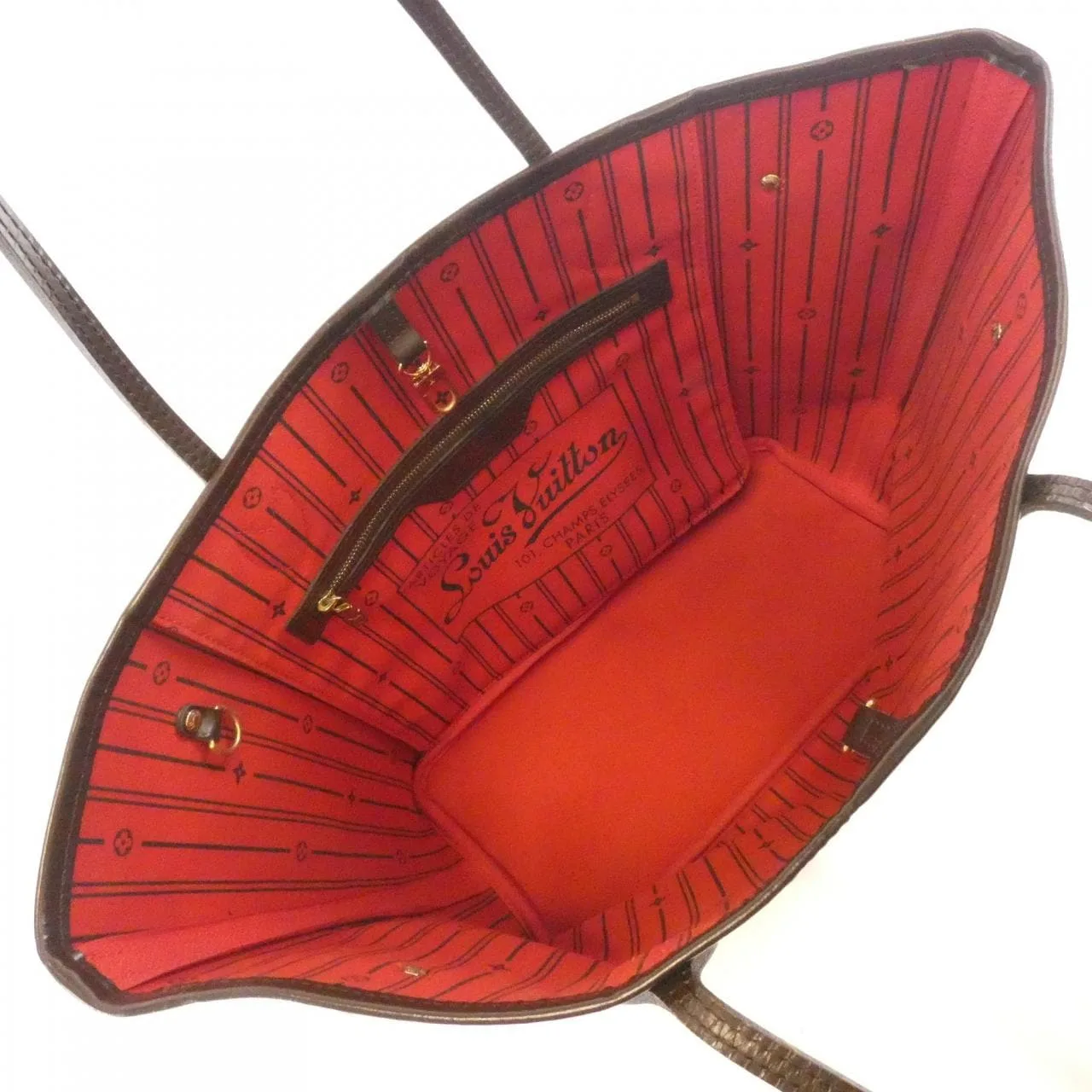 LOUIS VUITTON Neverfull N51105 Tote Damier 黑色 Damier 中古品B - 縮圖 6