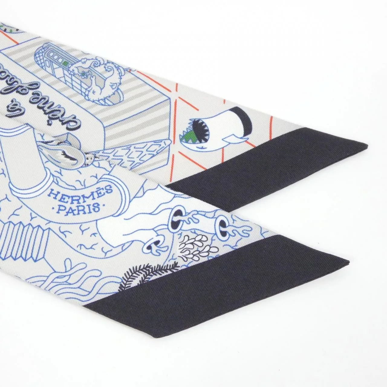 HERMES 063806S Scarf Black Rank A - Thumbnail 2