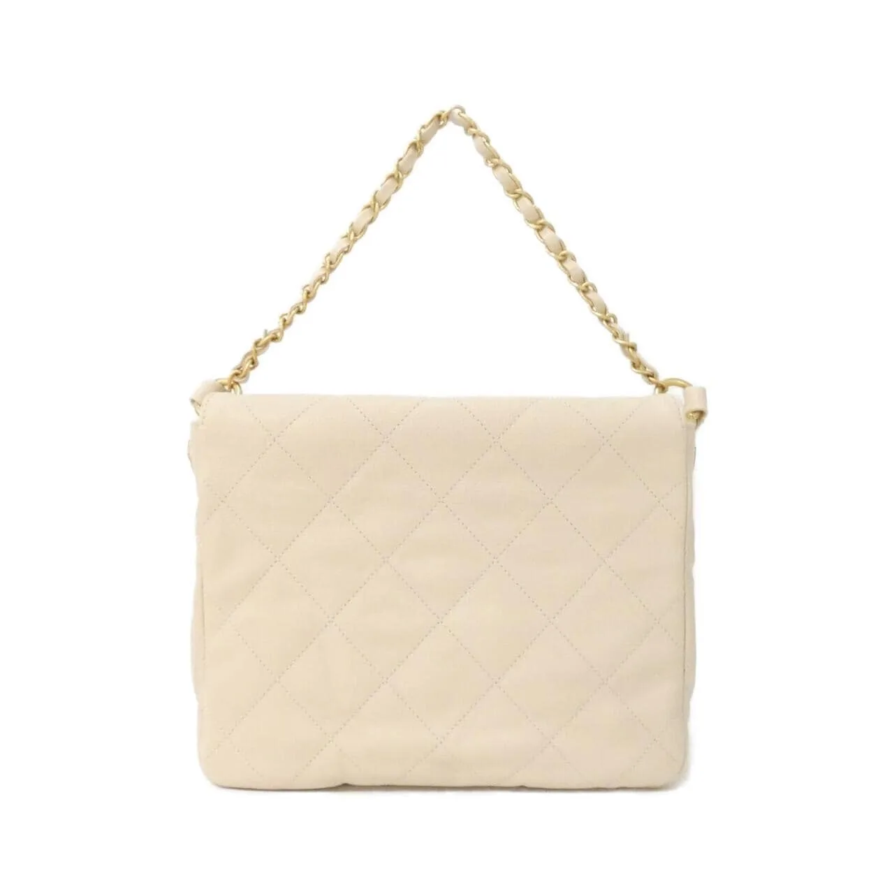 CHANEL AS5384 Shoulder Grained Calfskin 米色 荔枝紋牛皮 中古品A - 縮圖 2