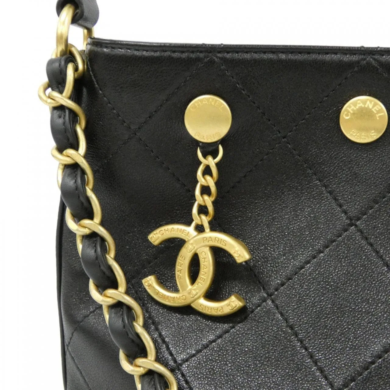 CHANEL AS5406 Shoulder Lambskin 黑色 羊皮 中古品A - 縮圖 4