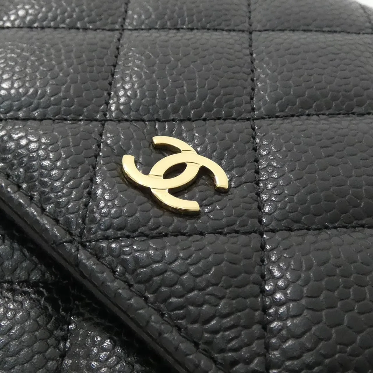 CHANEL Timeless Classic AP0250 Wallet Grained Calfskin 黑色 荔枝紋牛皮 中古品A - 縮圖 4