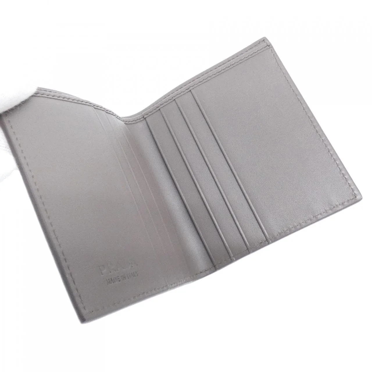 PRADA 2MO004 Coin Case 黑色 中古品A - 縮圖 3