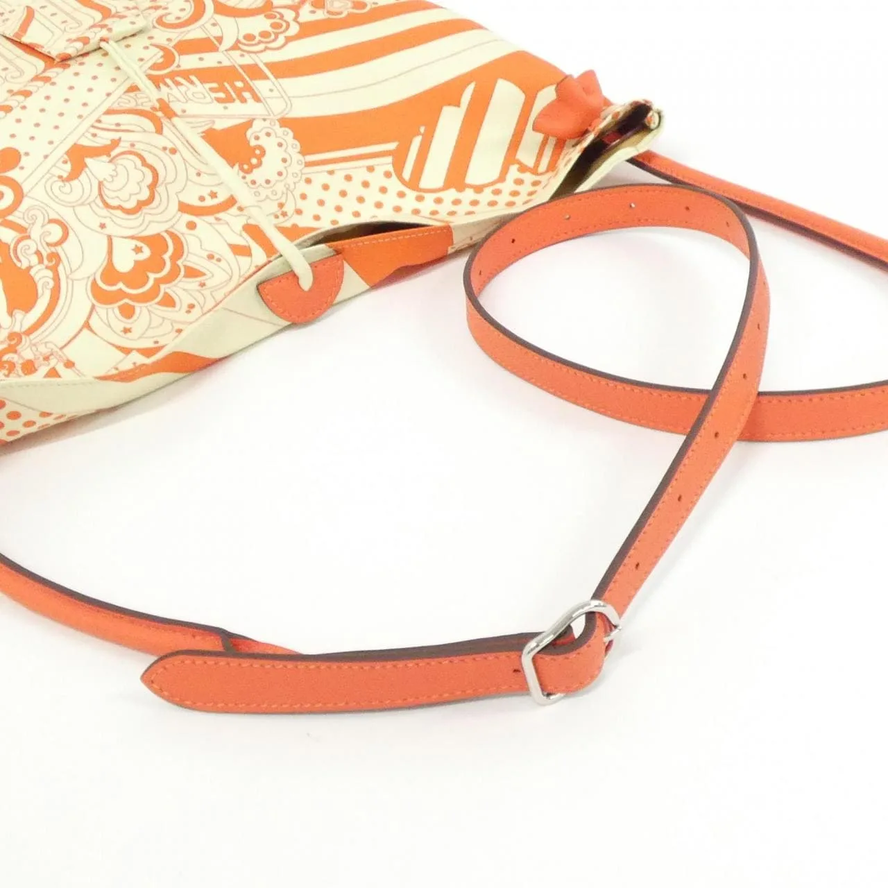 HERMES Silky City 085700CK Shoulder Swift Orange Swift Leather Rank A - Thumbnail 5