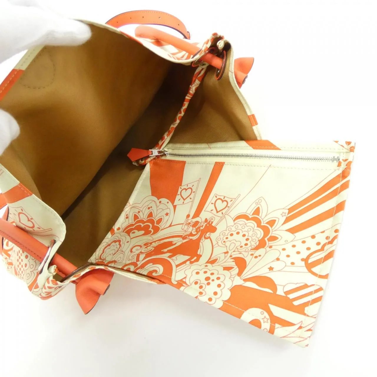 HERMES Silky City 085700CK Shoulder Swift Orange Swift Leather Rank A - Thumbnail 6