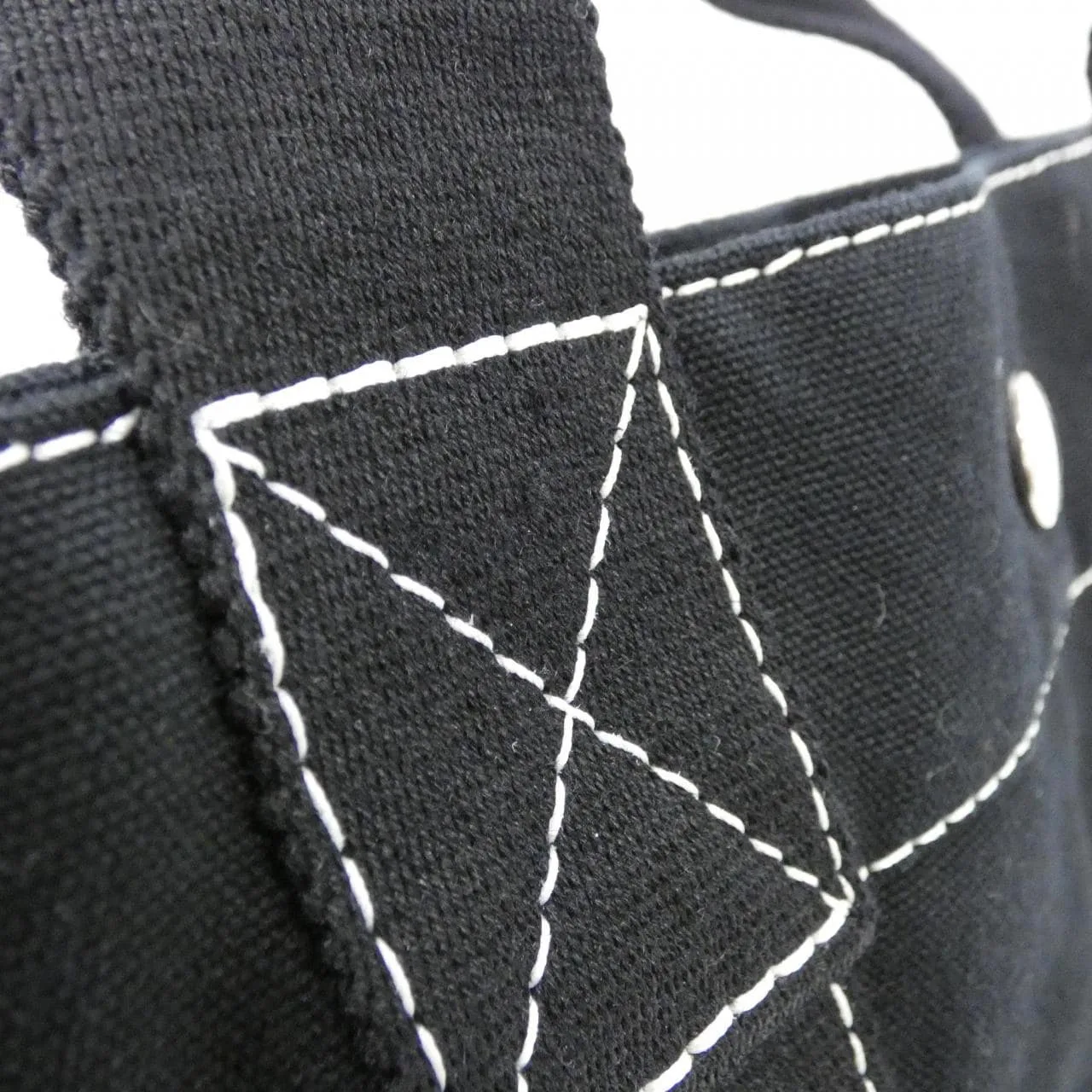 HERMES 101105M Tote Canvas 黑色 帆布 中古品A - 縮圖 4