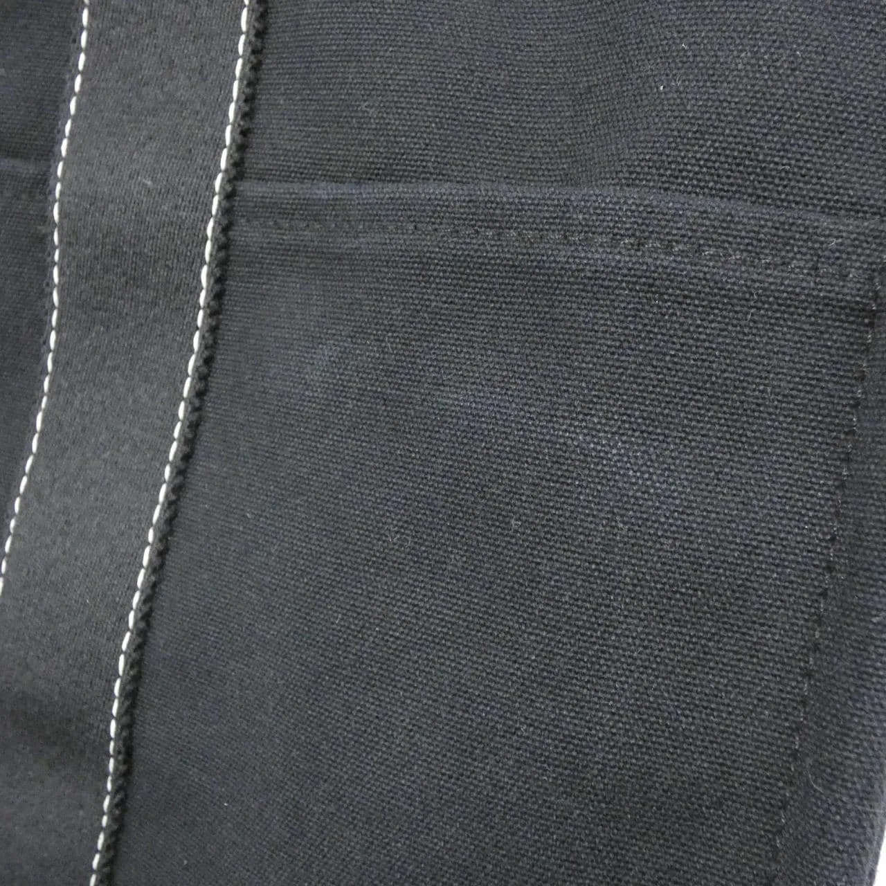 HERMES 101105M Tote Canvas 黑色 帆布 中古品A - 縮圖 5