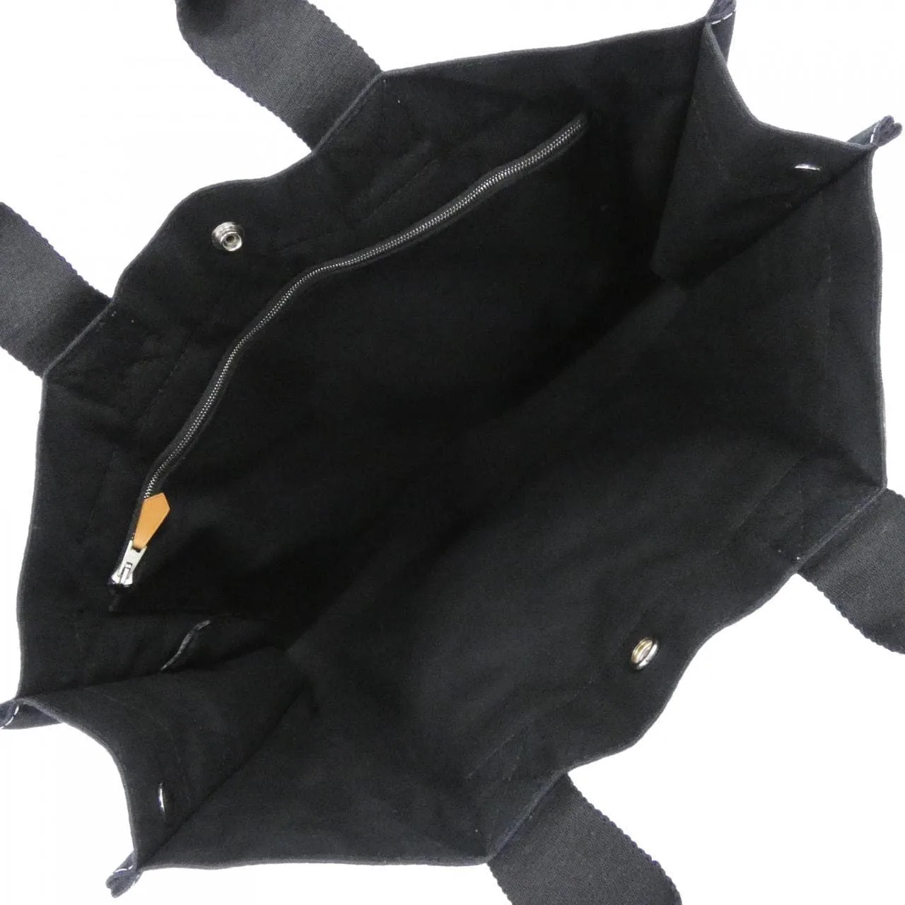 HERMES 101105M Tote Canvas 黑色 帆布 中古品A - 縮圖 8