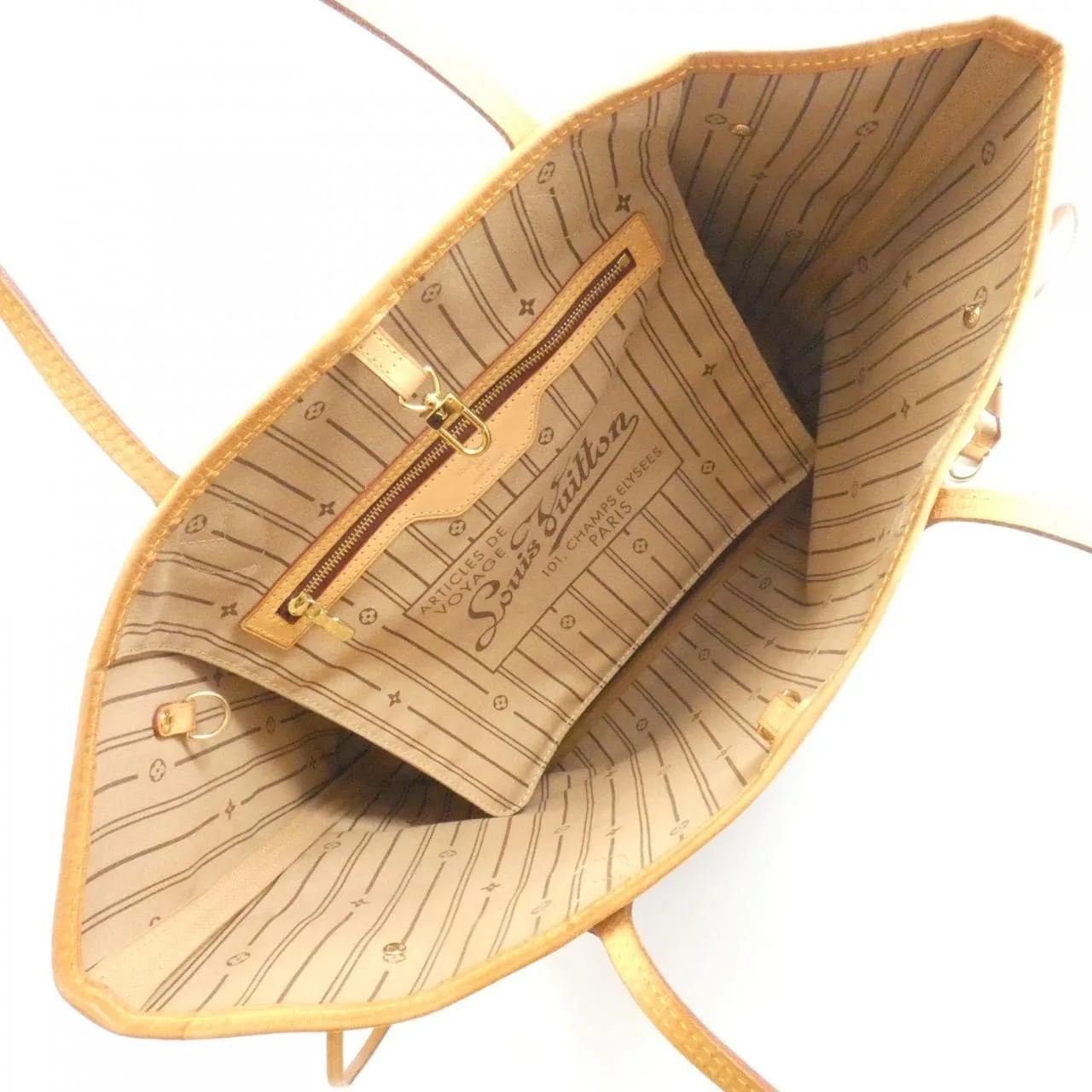 LOUIS VUITTON Neverfull M40156 Tote Monogram 黑色 Monogram 中古品A - 縮圖 5