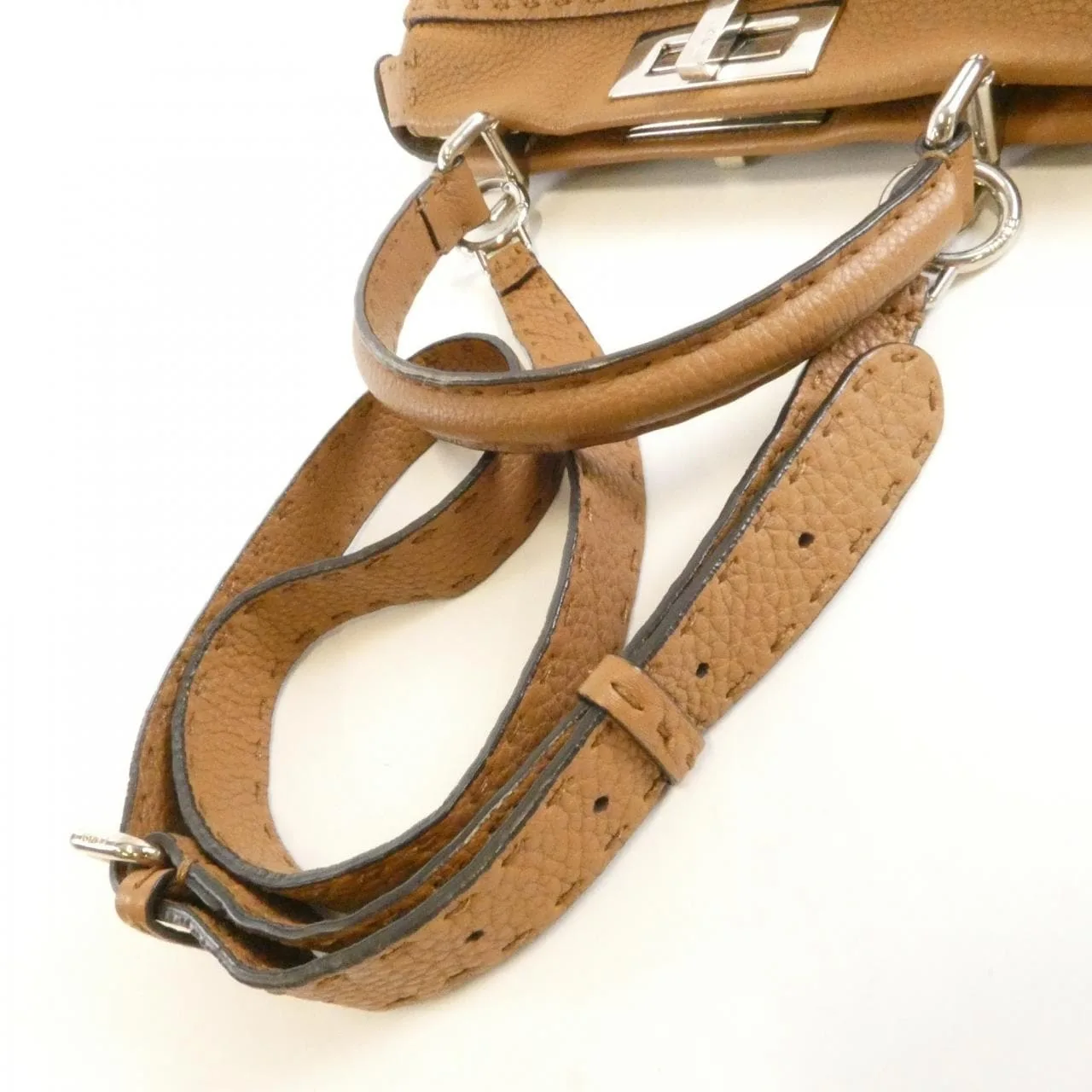 FENDI Peekaboo 8BN290 Q0J Handbag Black Rank B - Thumbnail 7