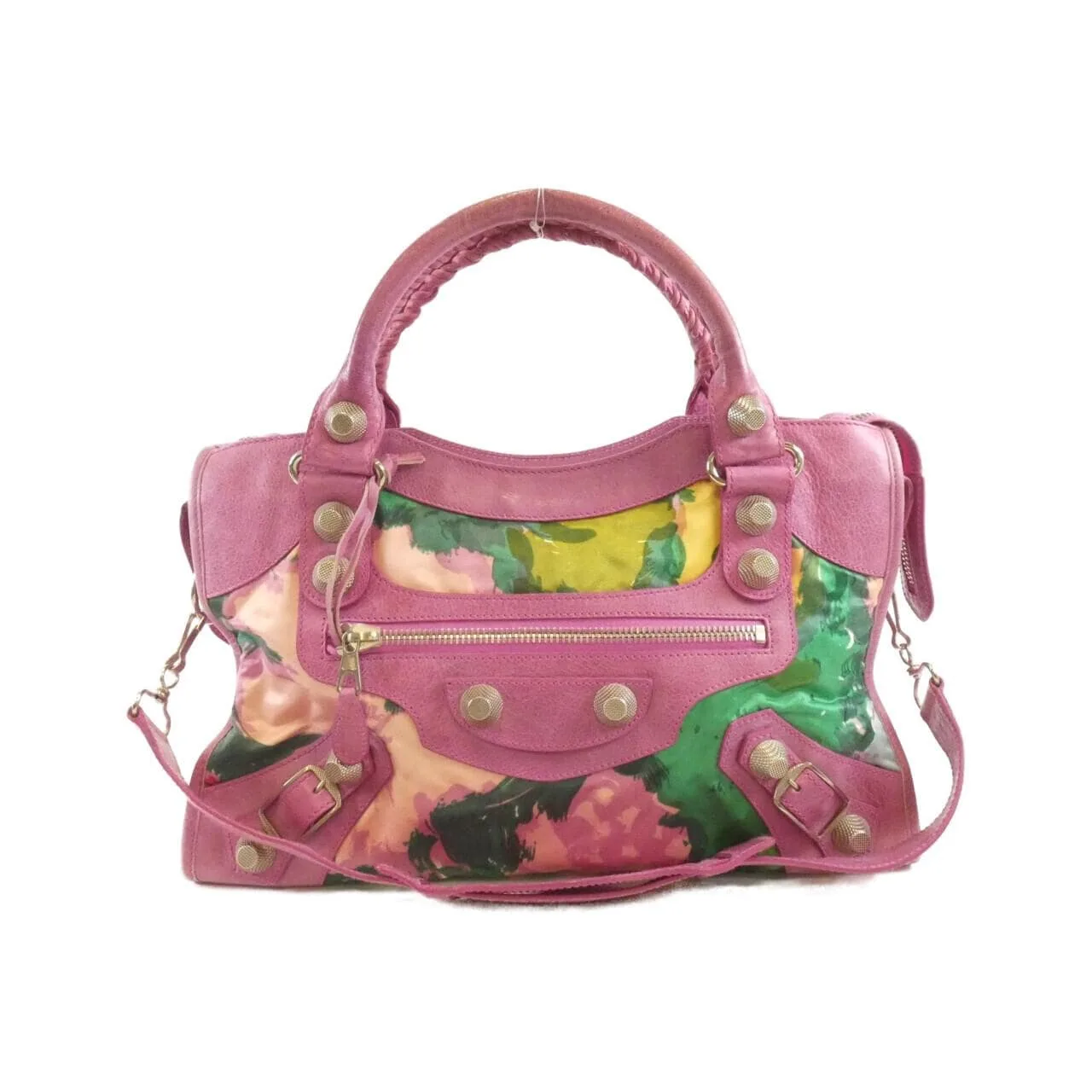 BALENCIAGA Le City 173084 FIF2N Handbag Nylon Pink